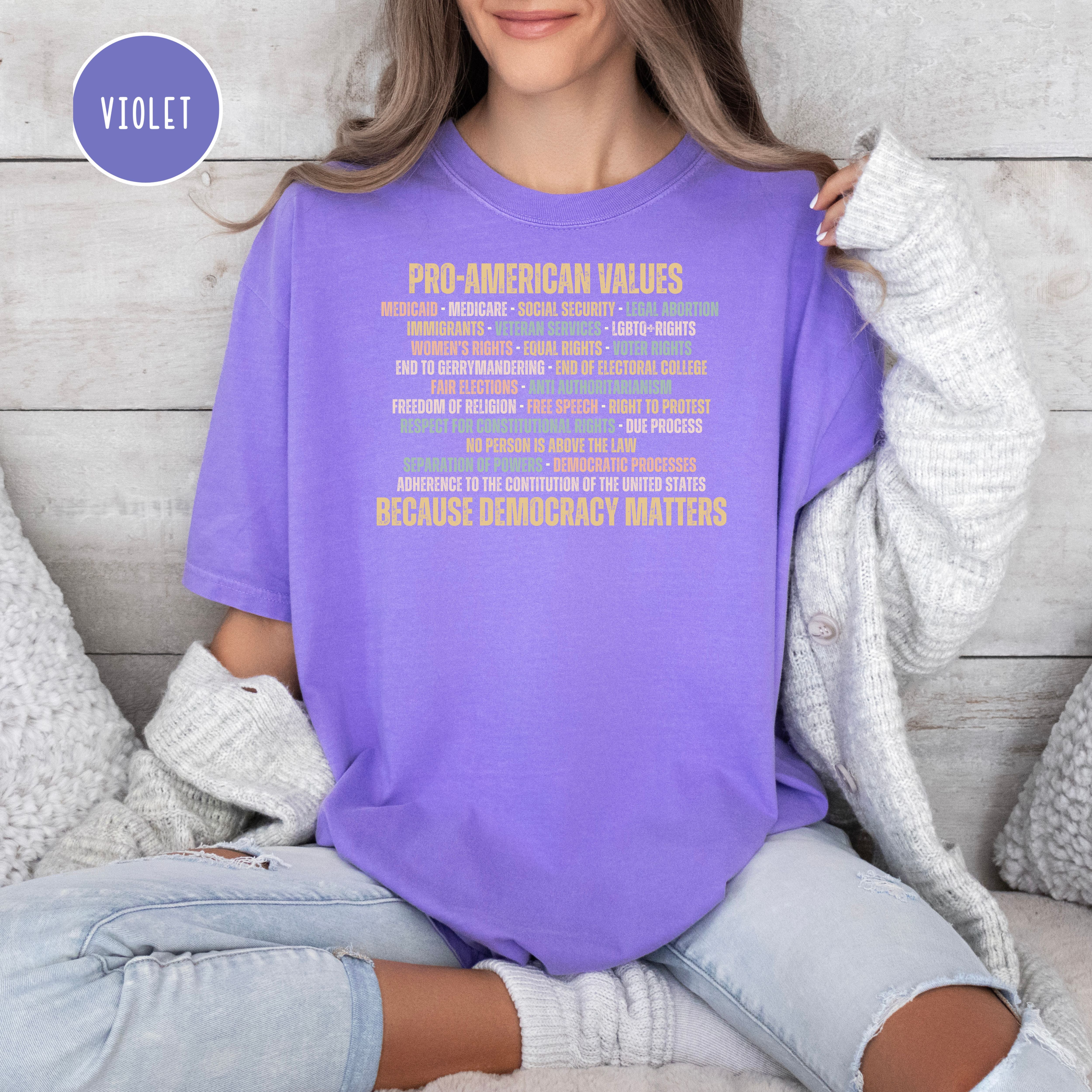 Pro Democracy Comfort Colors Political protest Shirt