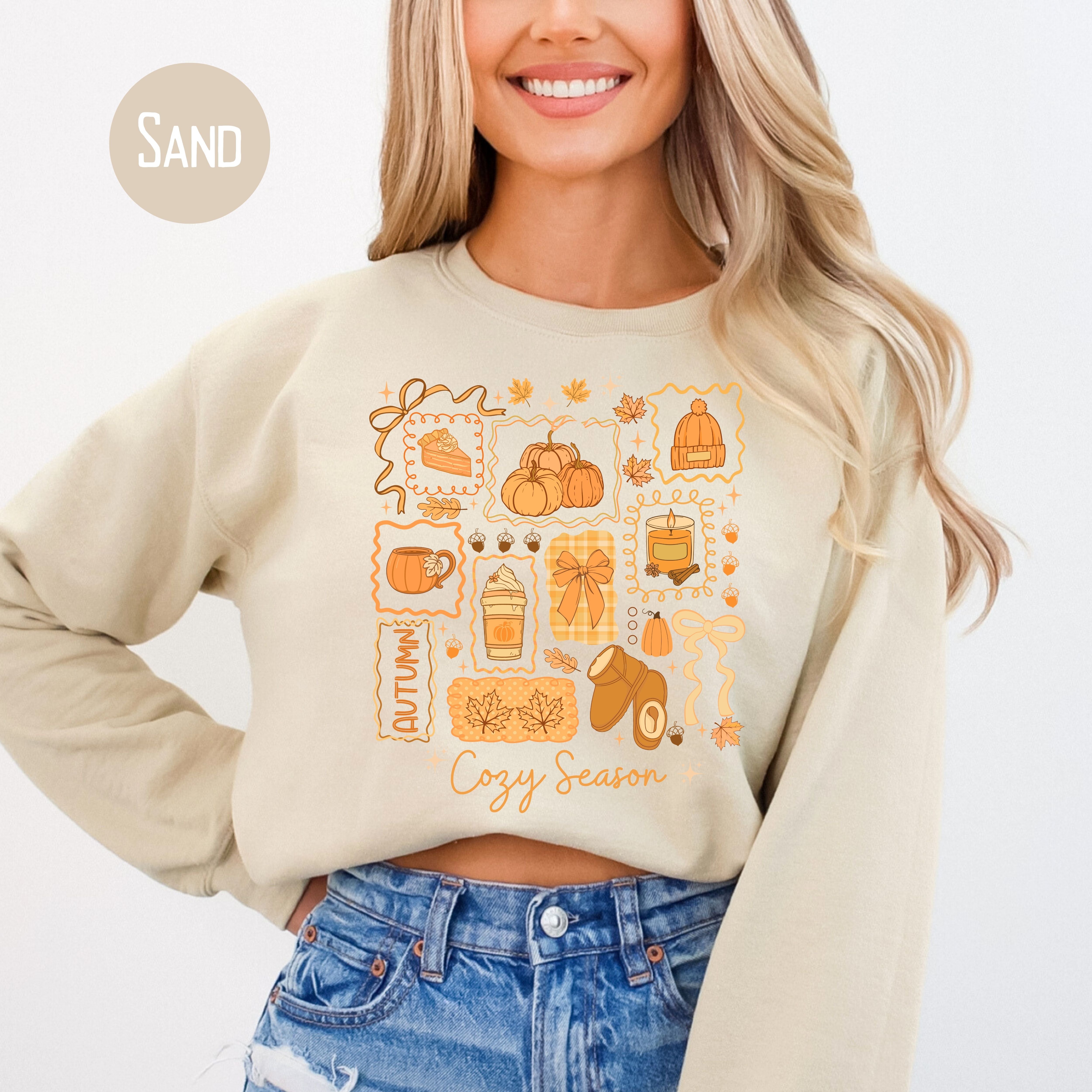 Cozy Season Autumn Long Sleeve Unisex Fall Sweatshirt