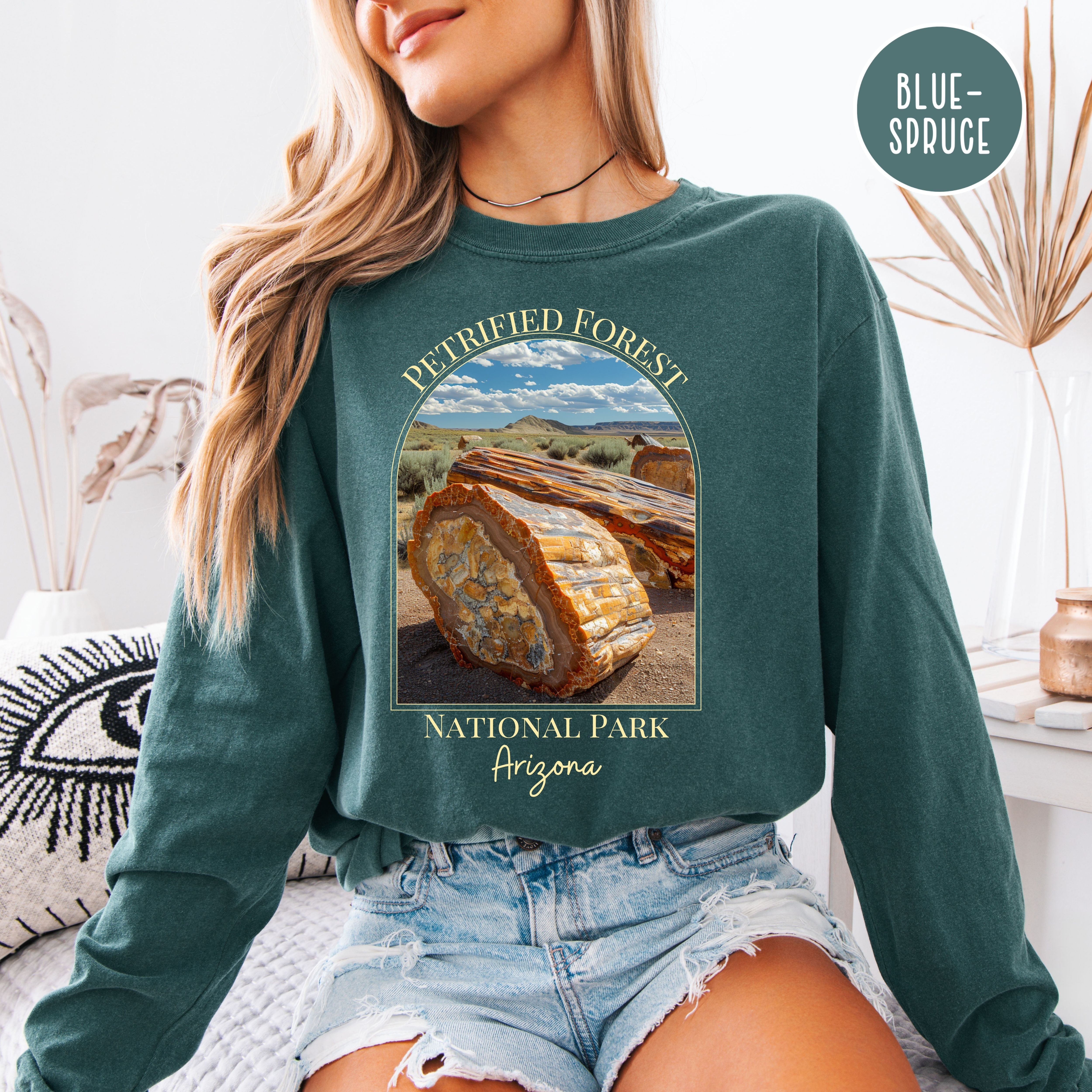 Petrified Forest National Park Arizona Comfort Colors Long Sleeve Unisex Tee