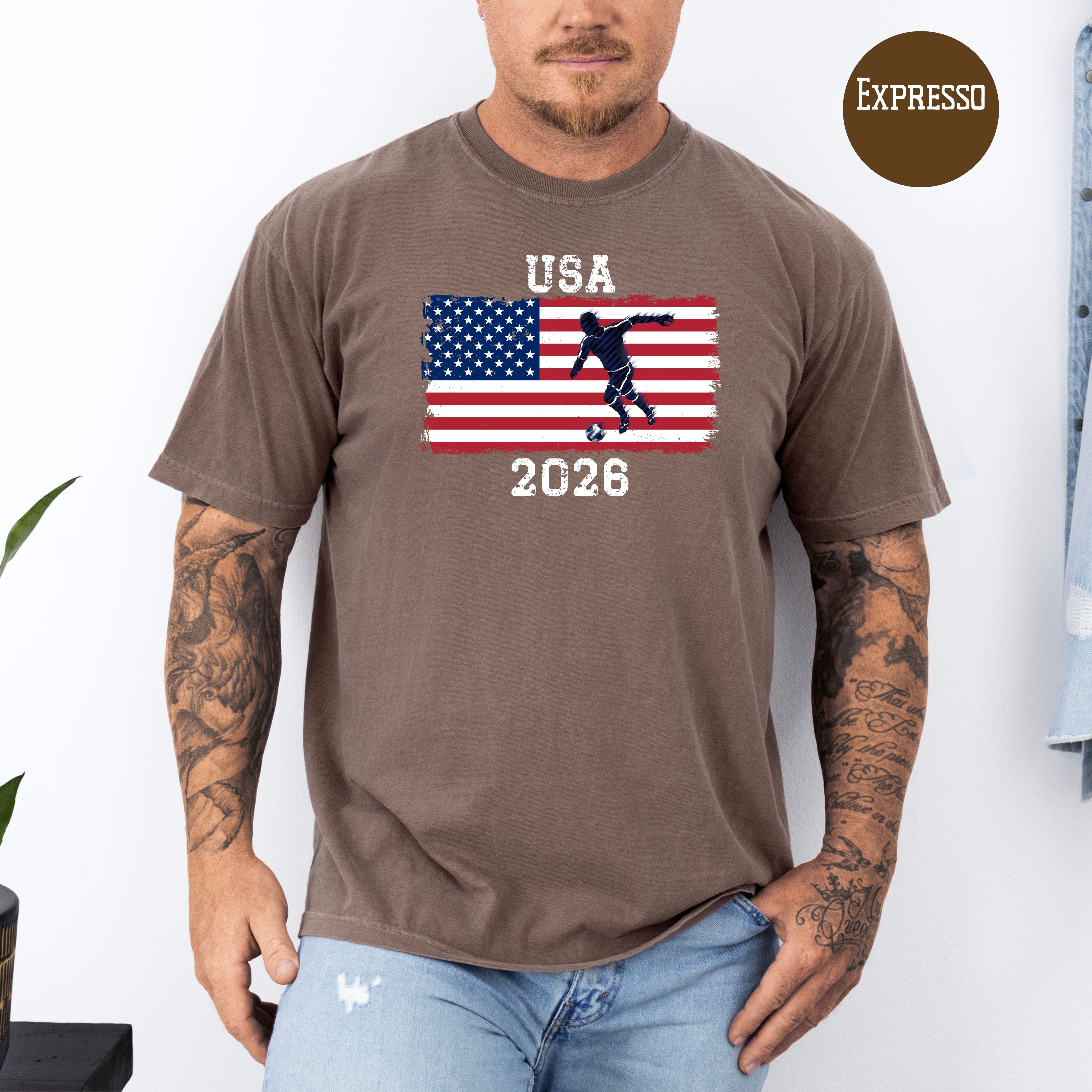 Soccer USA 2026 Comfort Colors T-Shirt Gift for Soccer Fan