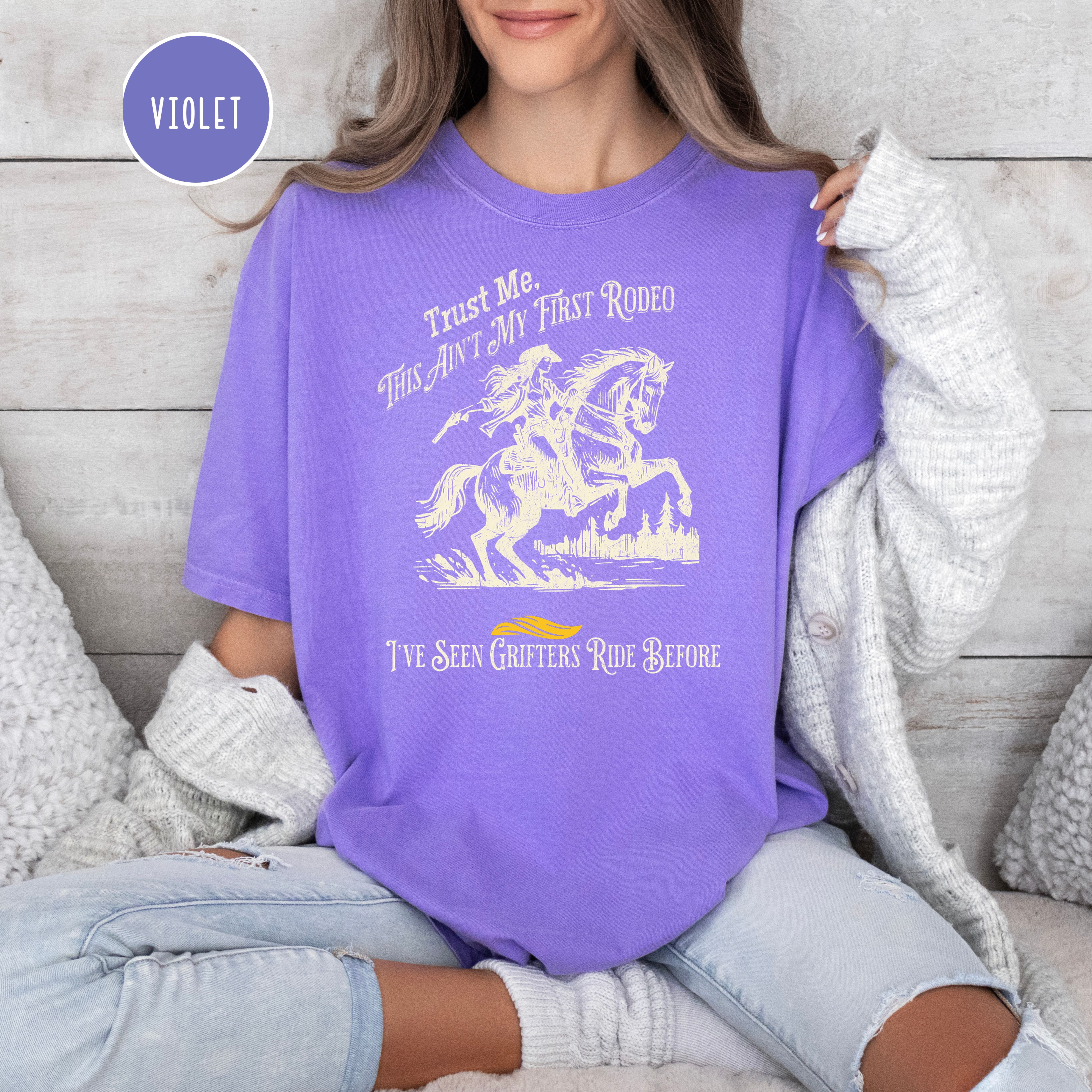 Anti Trump Not My First Rodeo Comfort Colors Political Tee Shirt