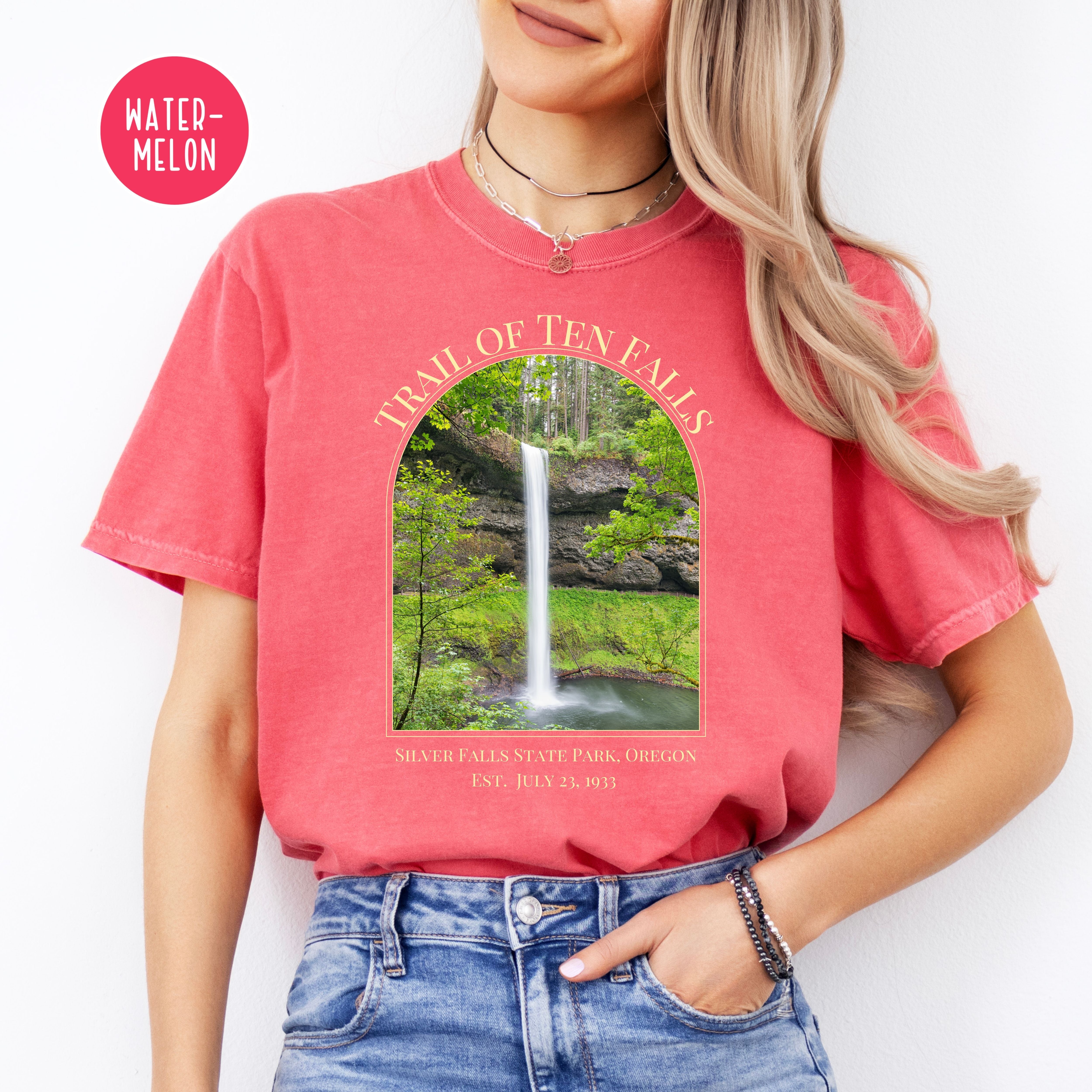 Trail of Ten Falls Silver Falls State Park Oregon, Comfort Colors® Tee