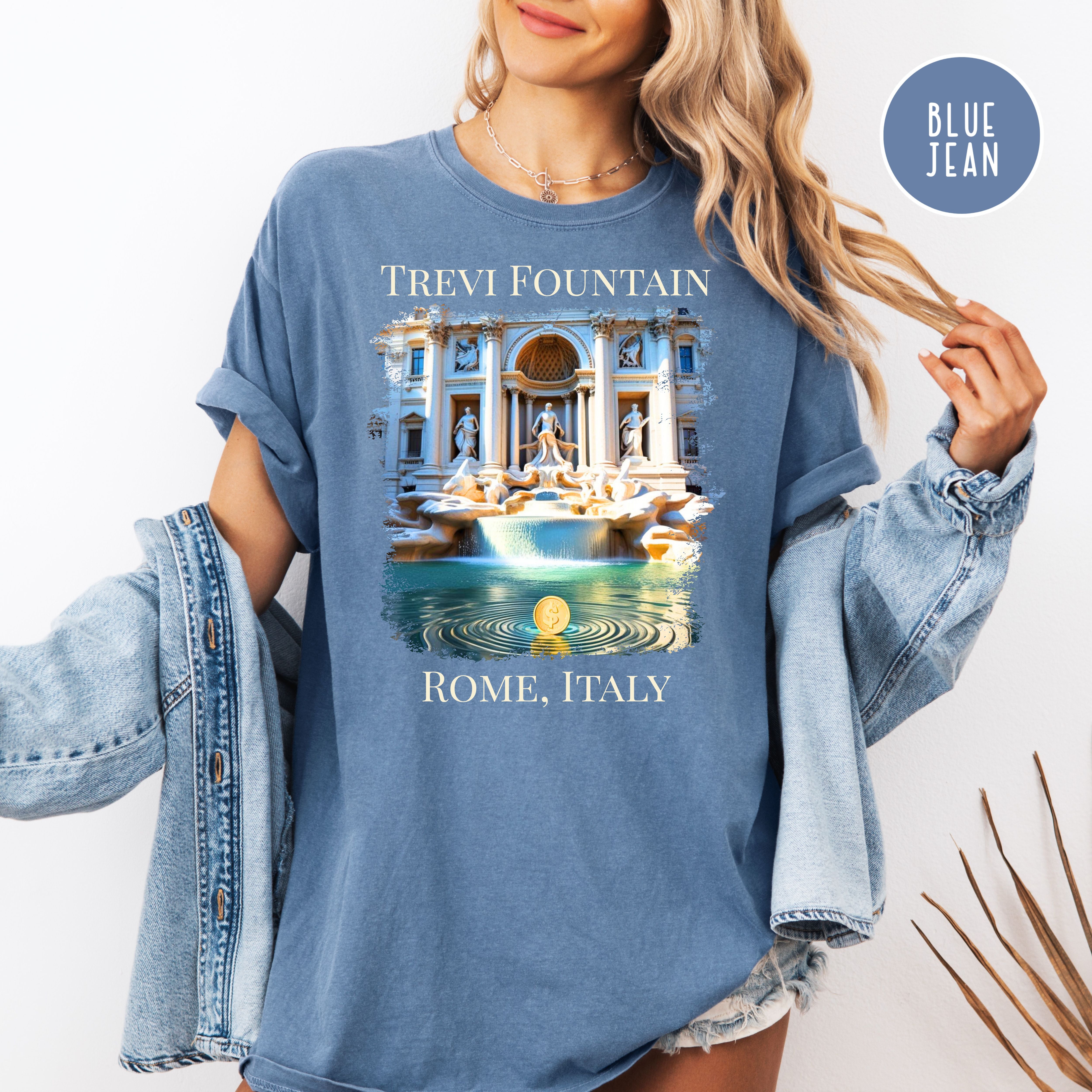 Trevi Fountain Rome Italy Comfort Colors Vacation Gift Tee