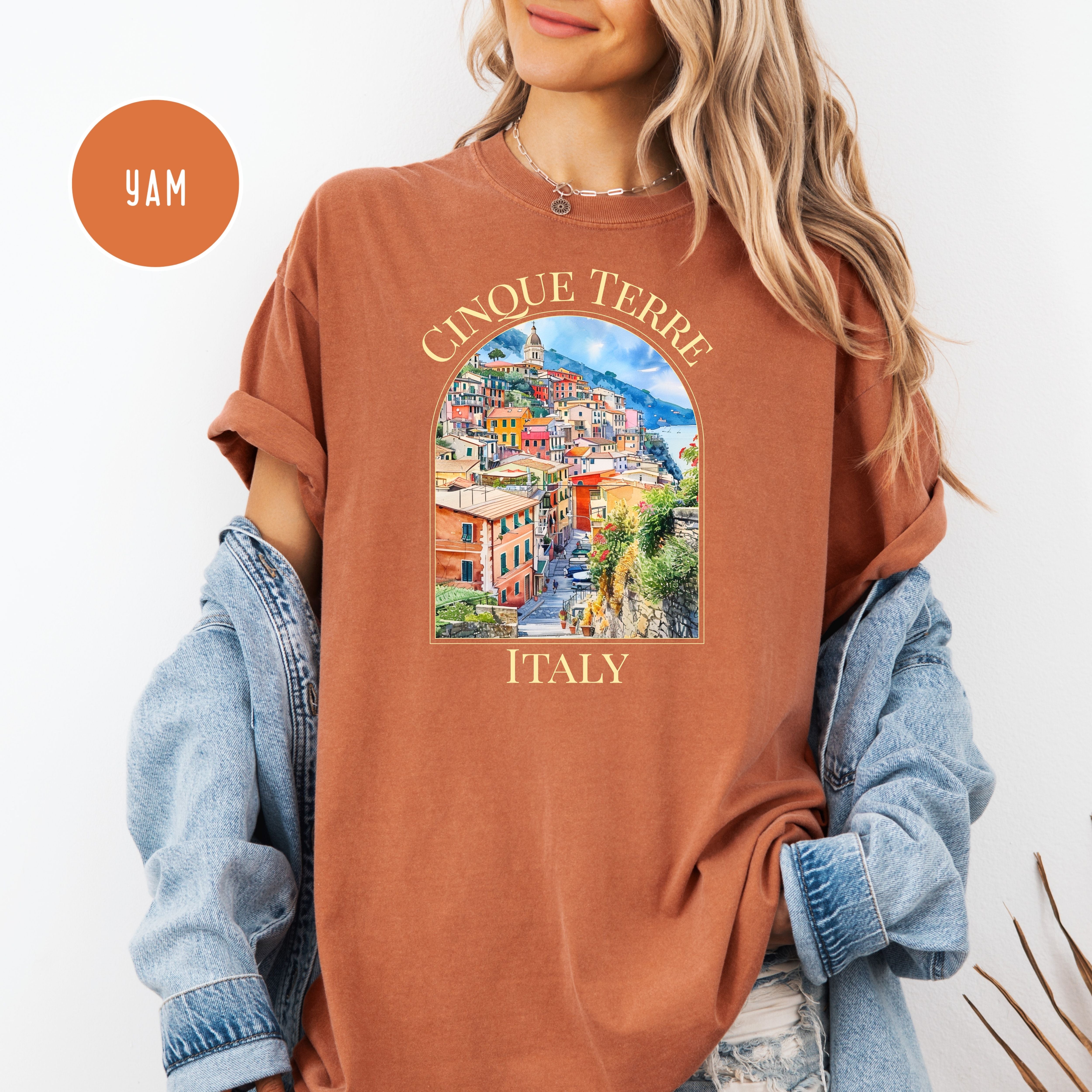 Cinque Terre Italy Unisex Comfort Colors T-Shirt, Italy Vacation Shirt, Italy Gift Shirt