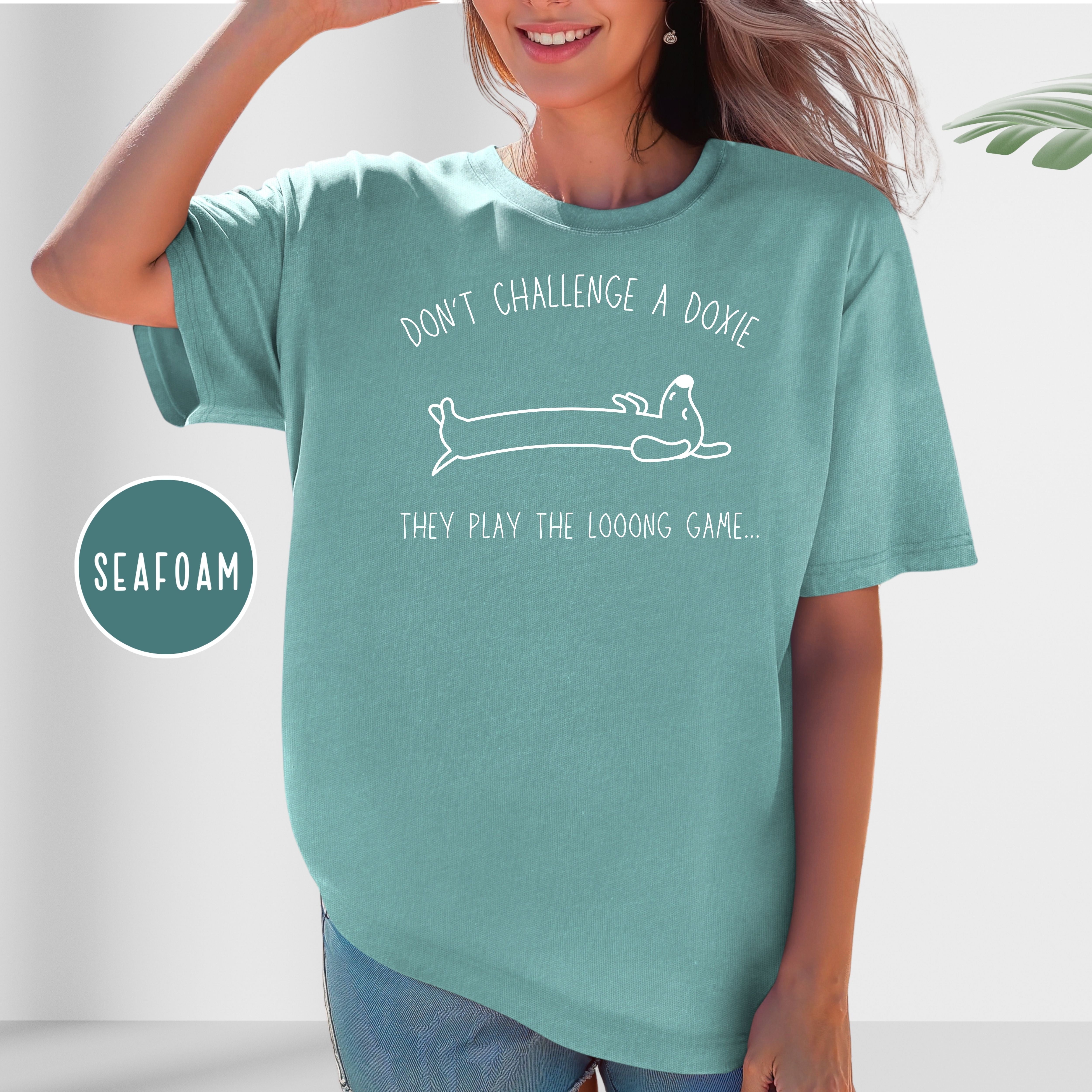 Funny Dachshund Mama Comfort Colors T-Shirt, Funny Dog Lover Shirt, Sausage Dog Humor, Cute Doxie Mom Gift Tee, Doxies Play The Long Game