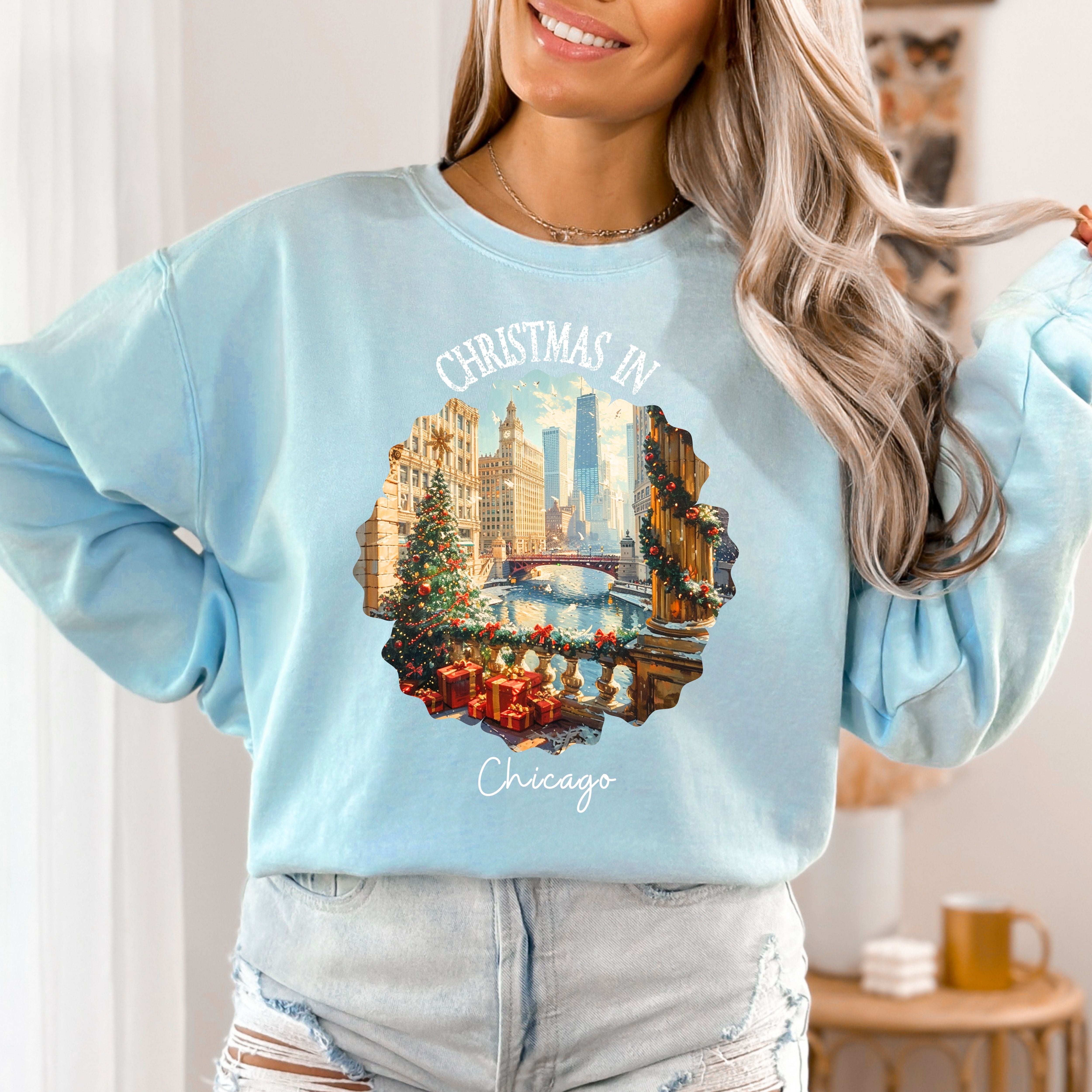 Christmas In Chicago Comfort Colors® Sweatshirt