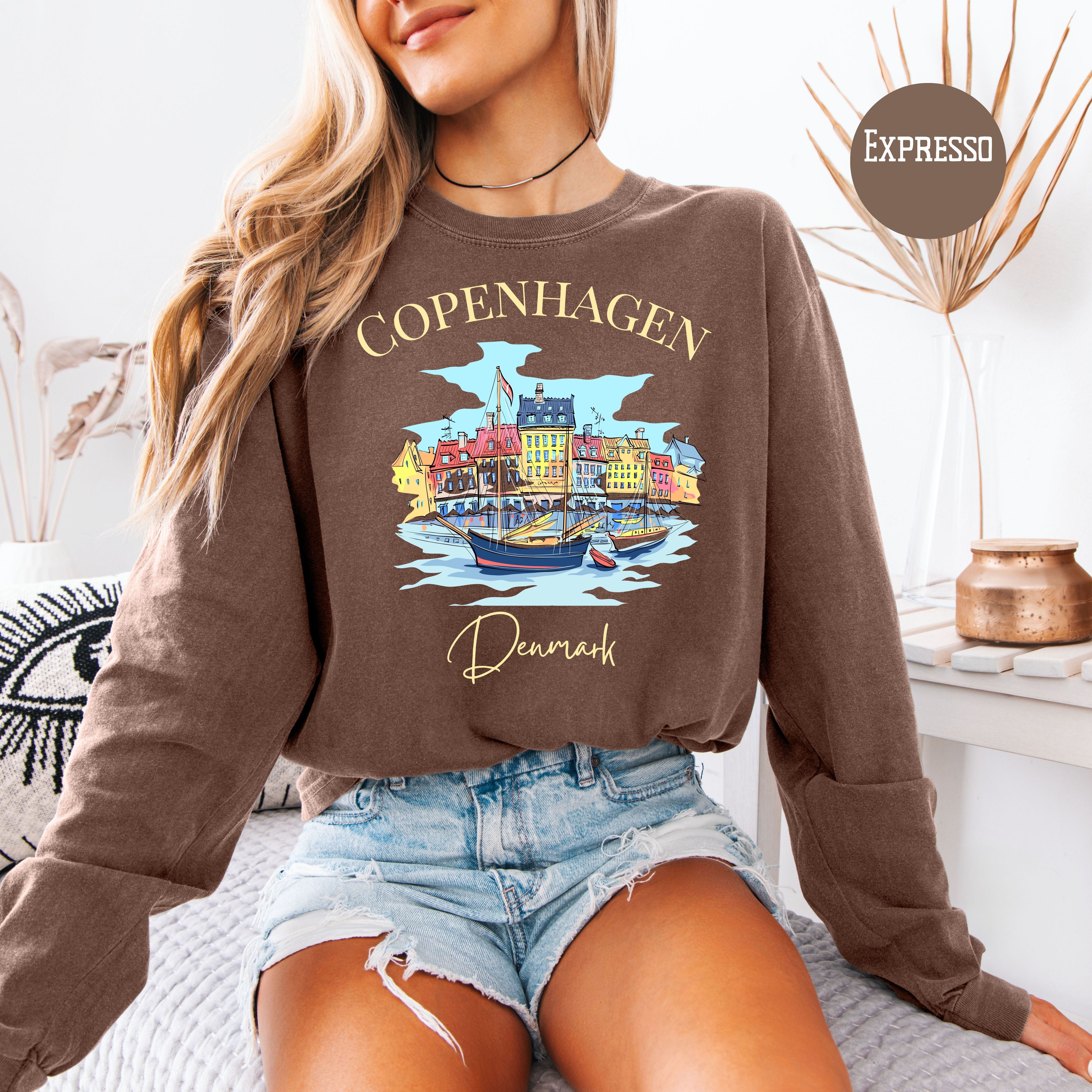 Copenhagen Denmark Comfort Colors Long Sleeve Tee