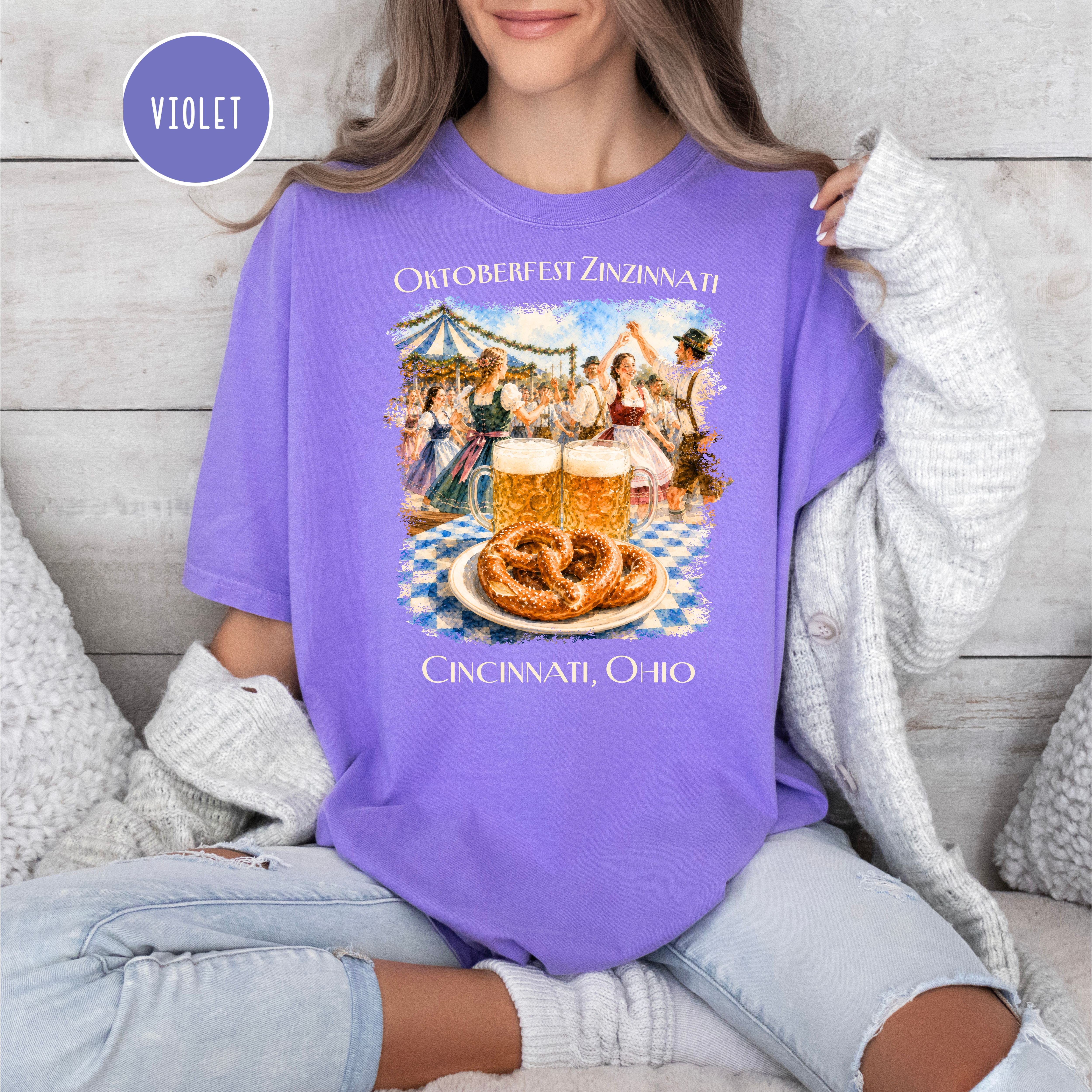 Cincinnati Oktoberfest Celebration Unisex Comfort Colors TShirt, Oktoberfest Zinzinnati Ohio Shirt, Octoberfest Shirt, Cincinnati Gift Shirt