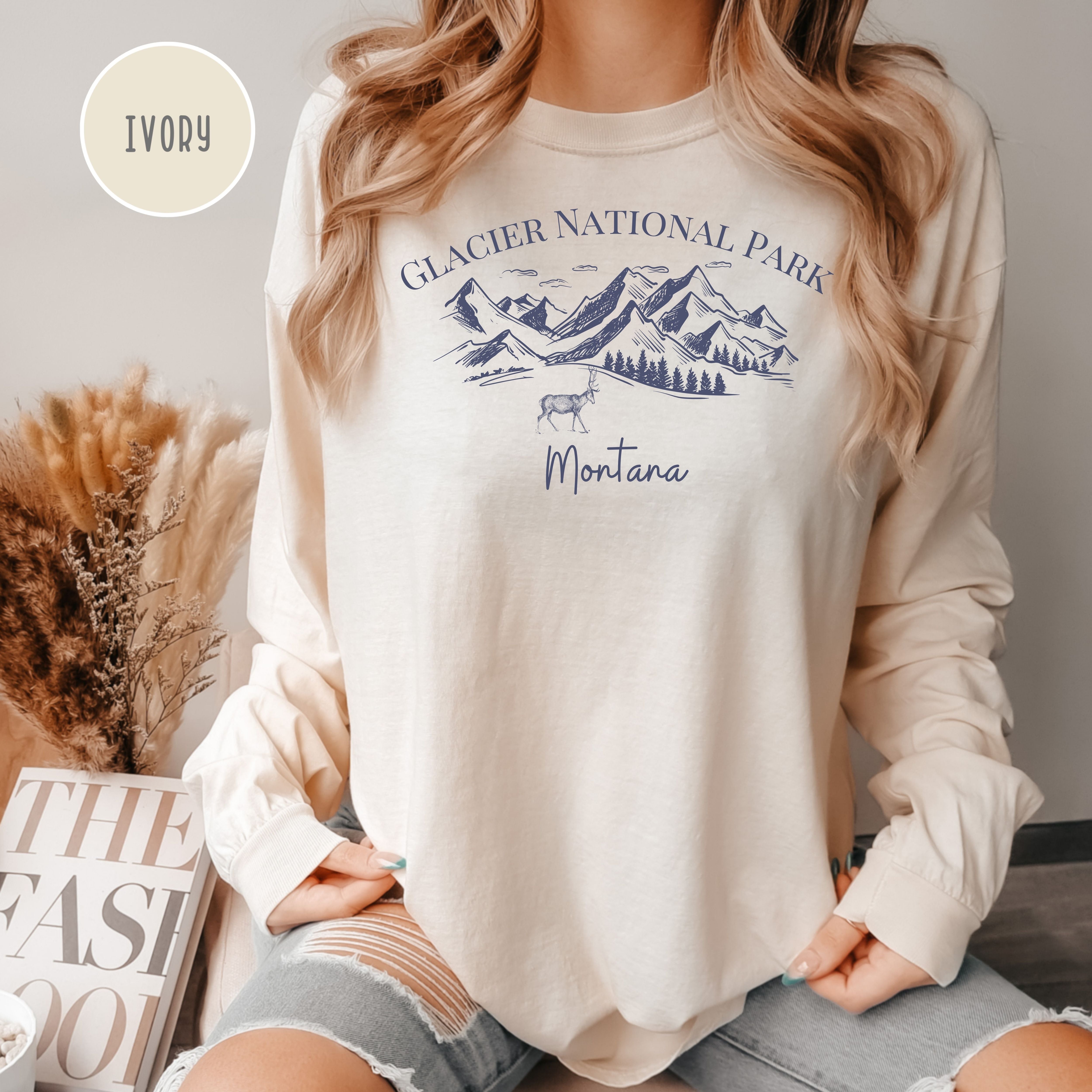 Glacier National Park Comfort Colors Long Sleeve Tee