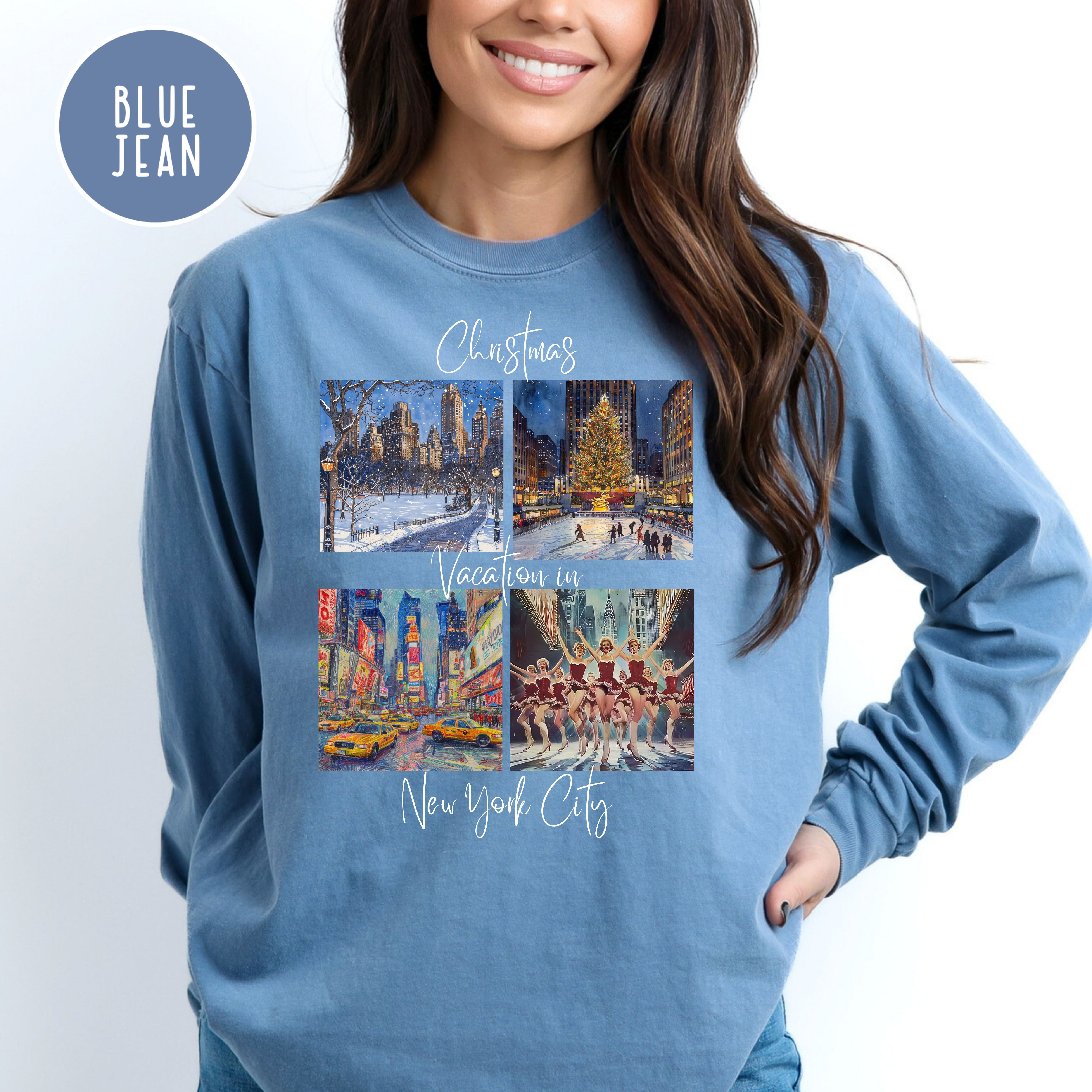 Christmas Vacation in New York City Comfort Colors® Long Sleeve Tee