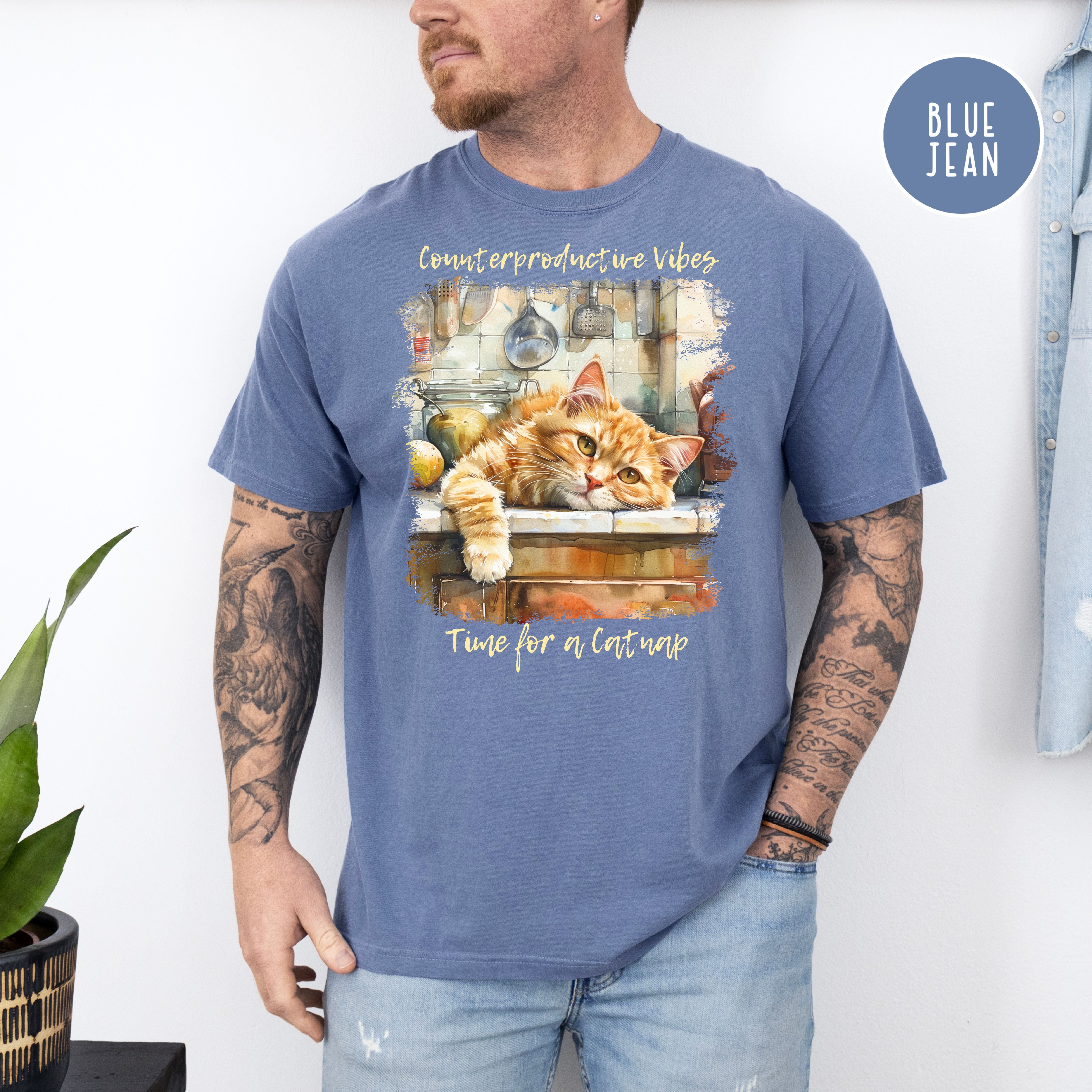 Cat Lover Comfort Colors T-Shirt Gift for Cat Owner