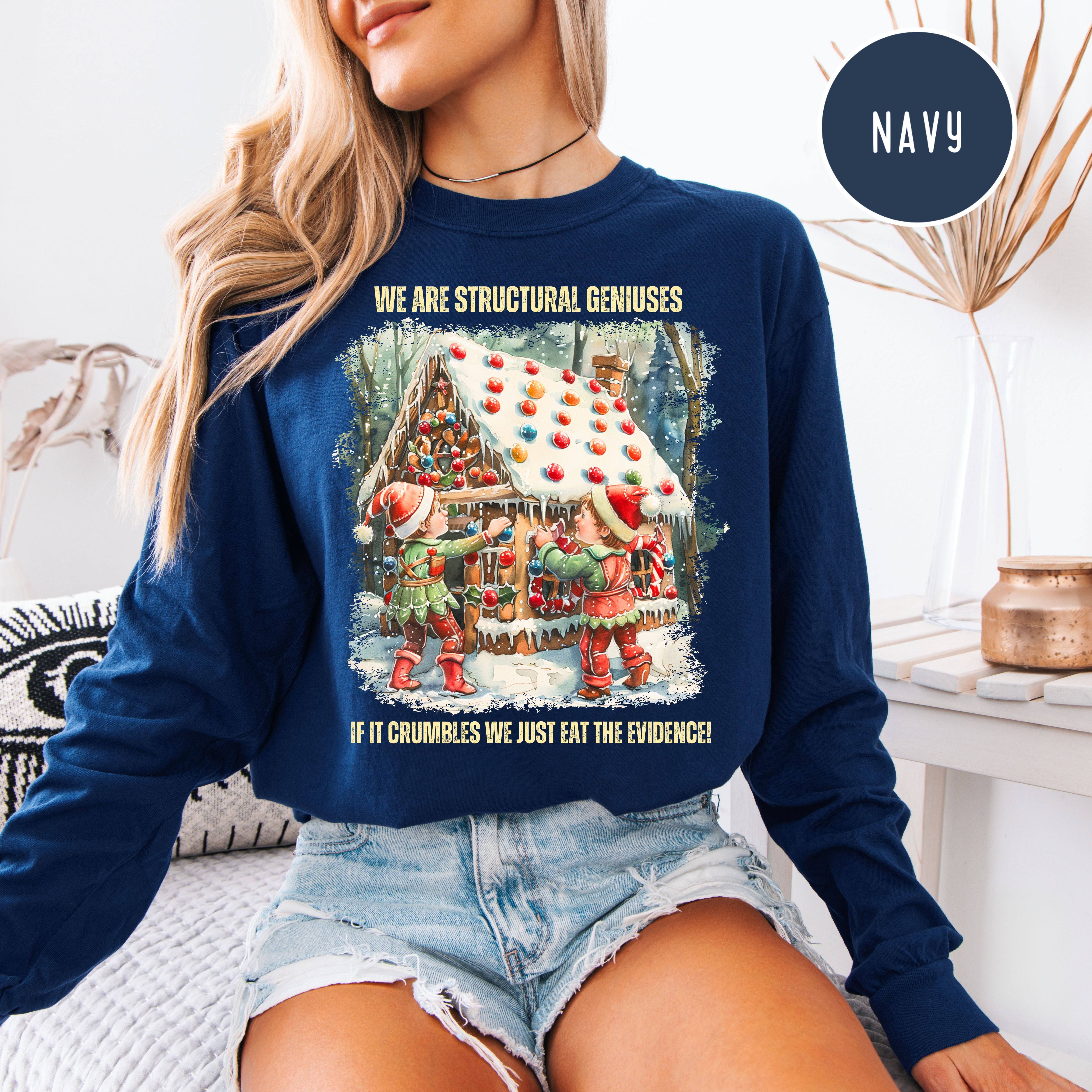 Funny Gingerbread House Contest Unisex Comfort Colors Long Sleeve Shirt
