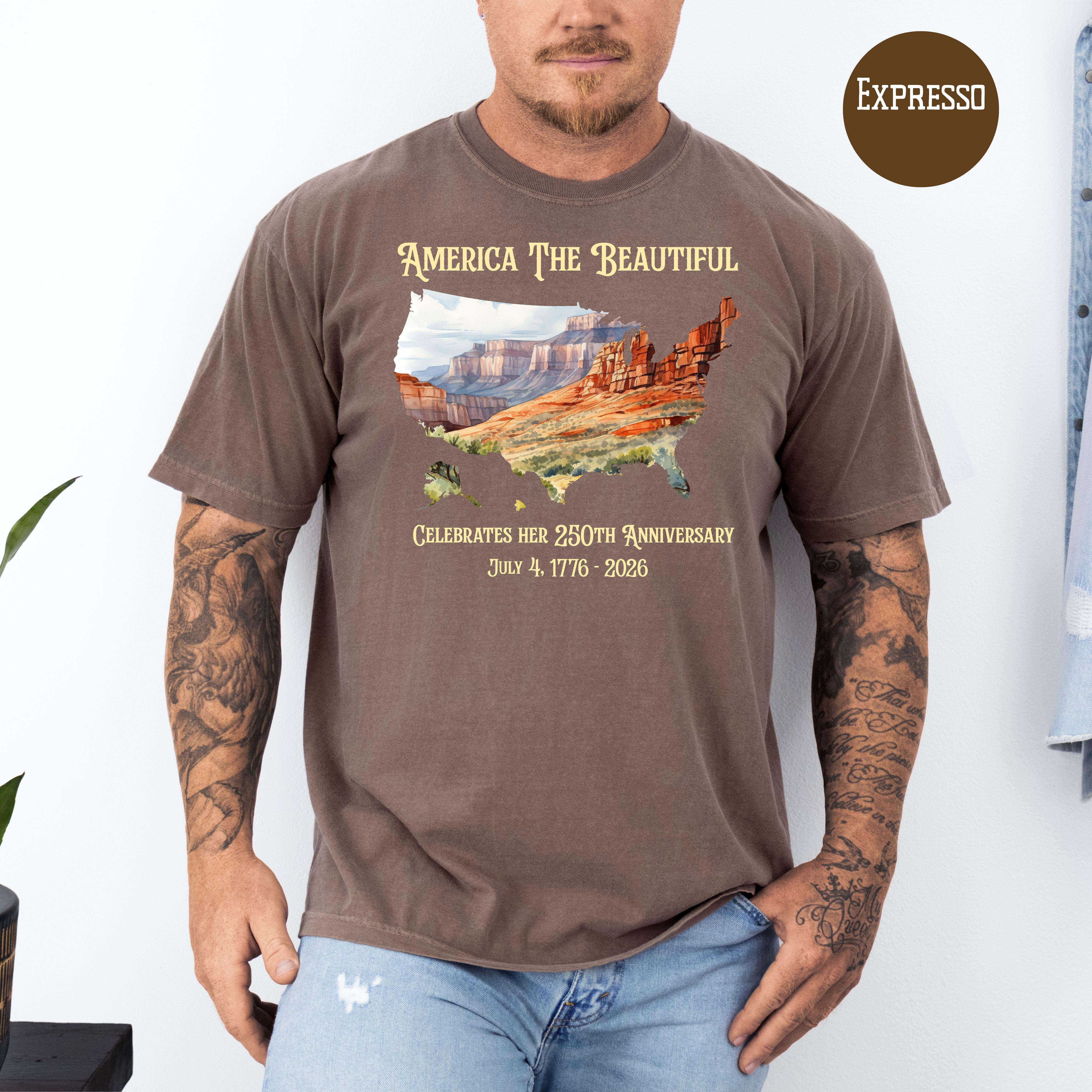 America The Beautiful 250th Anniversary Comfort Colors T-Shirt