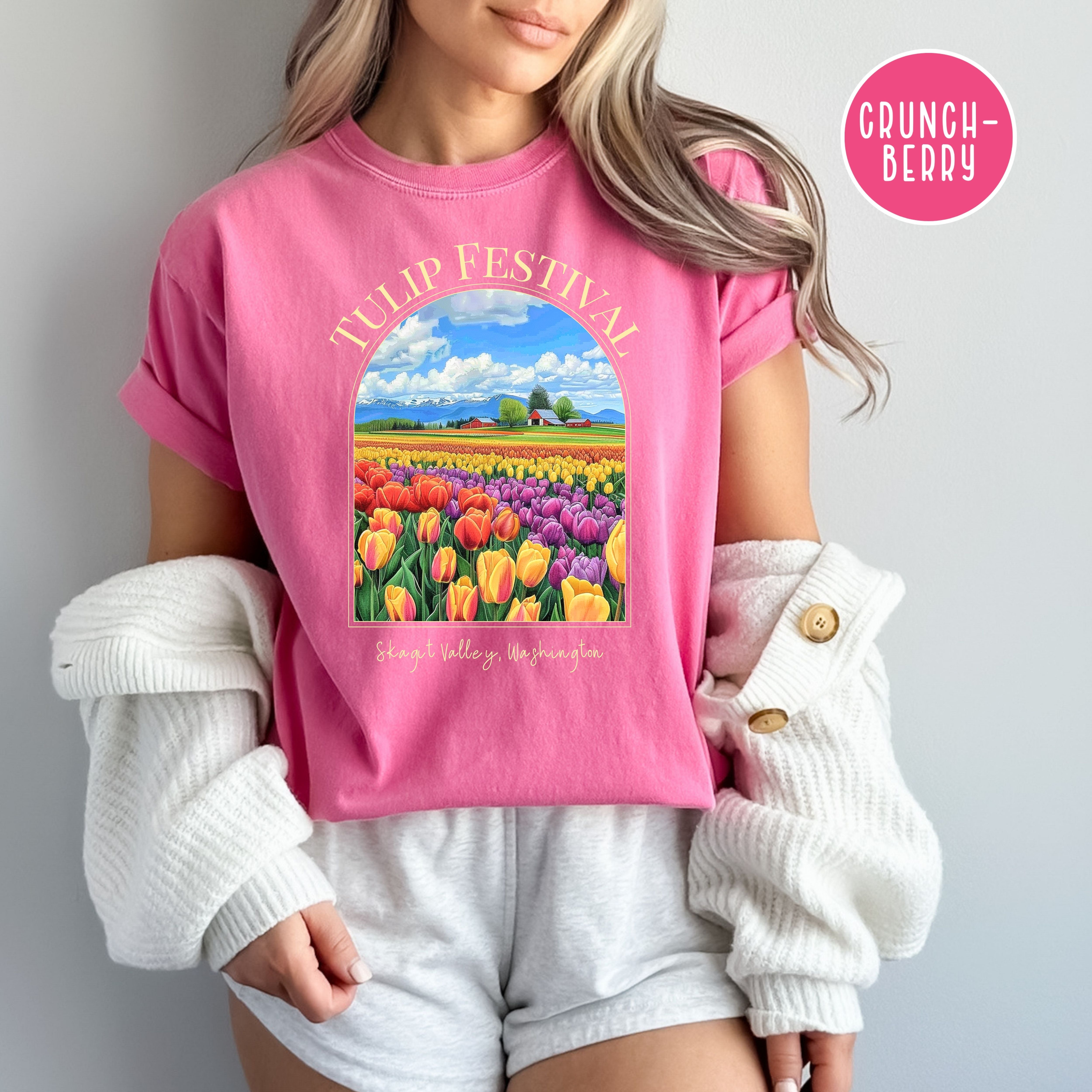 Tulip Festival Washington State Skagit Valley Comfort Colors® Tee