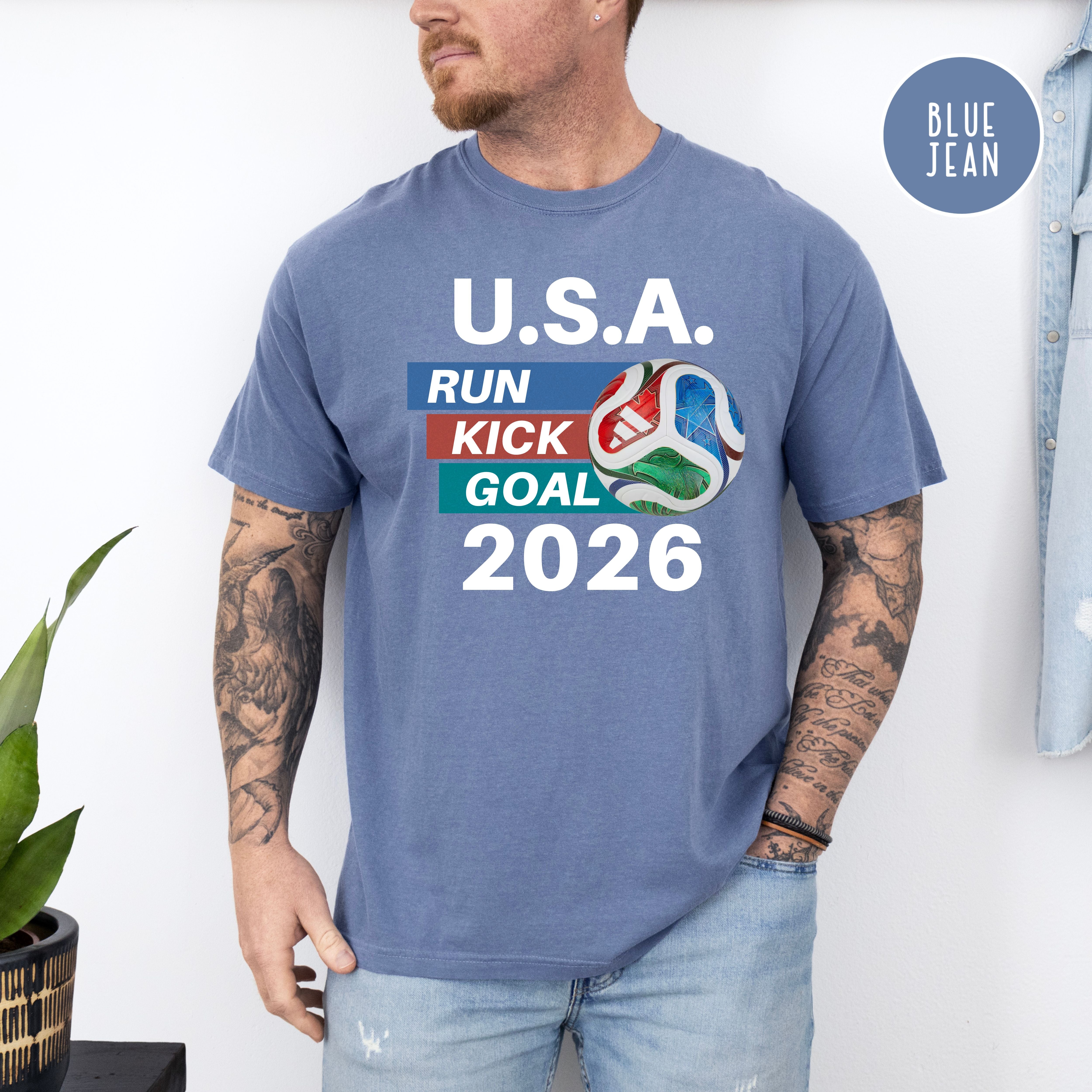 Soccer 2026 Comfort Colors T-Shirt, Soccer USA, Soccer Fan Gift Shirt