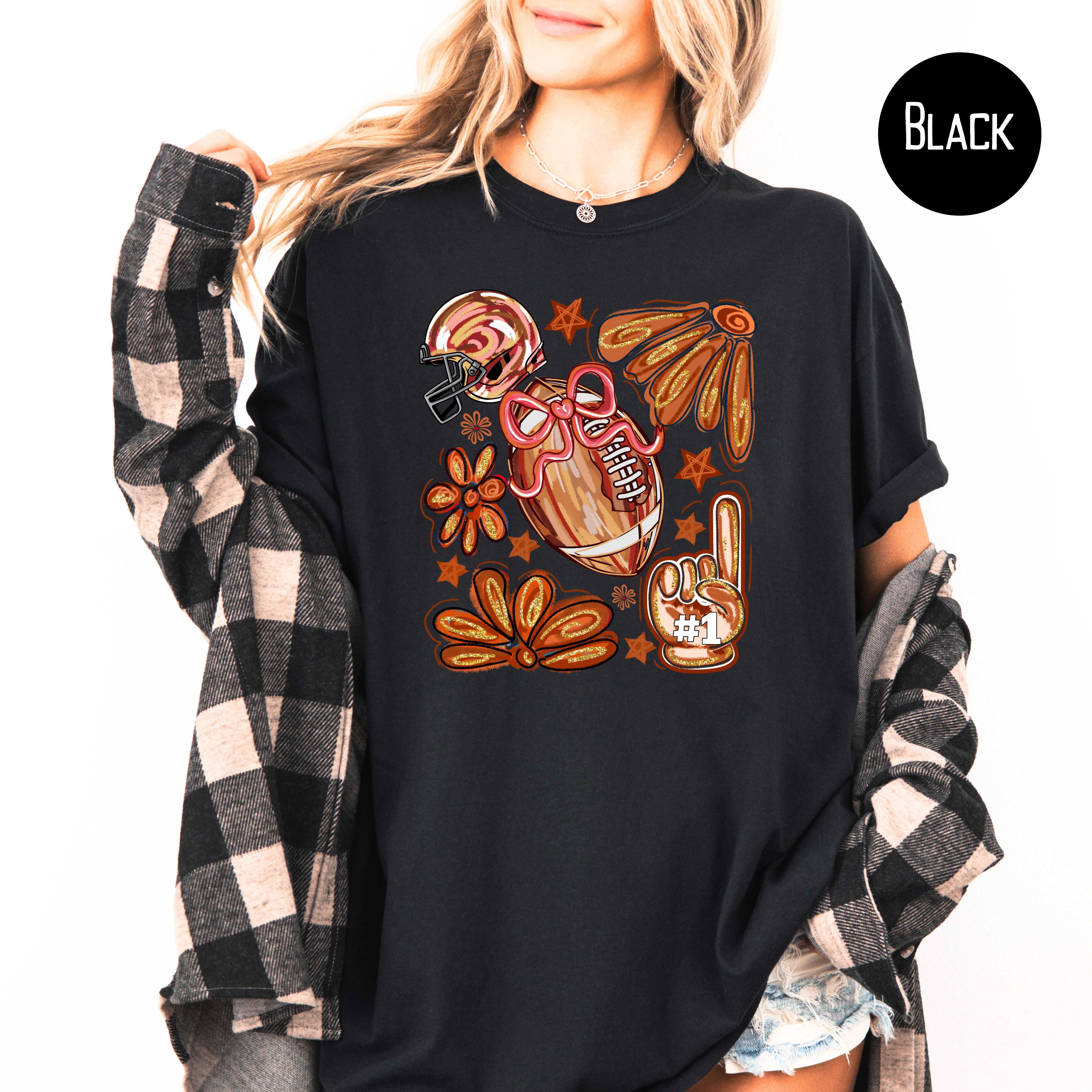 Football Party Comfort Colors Football Game Day Shirt