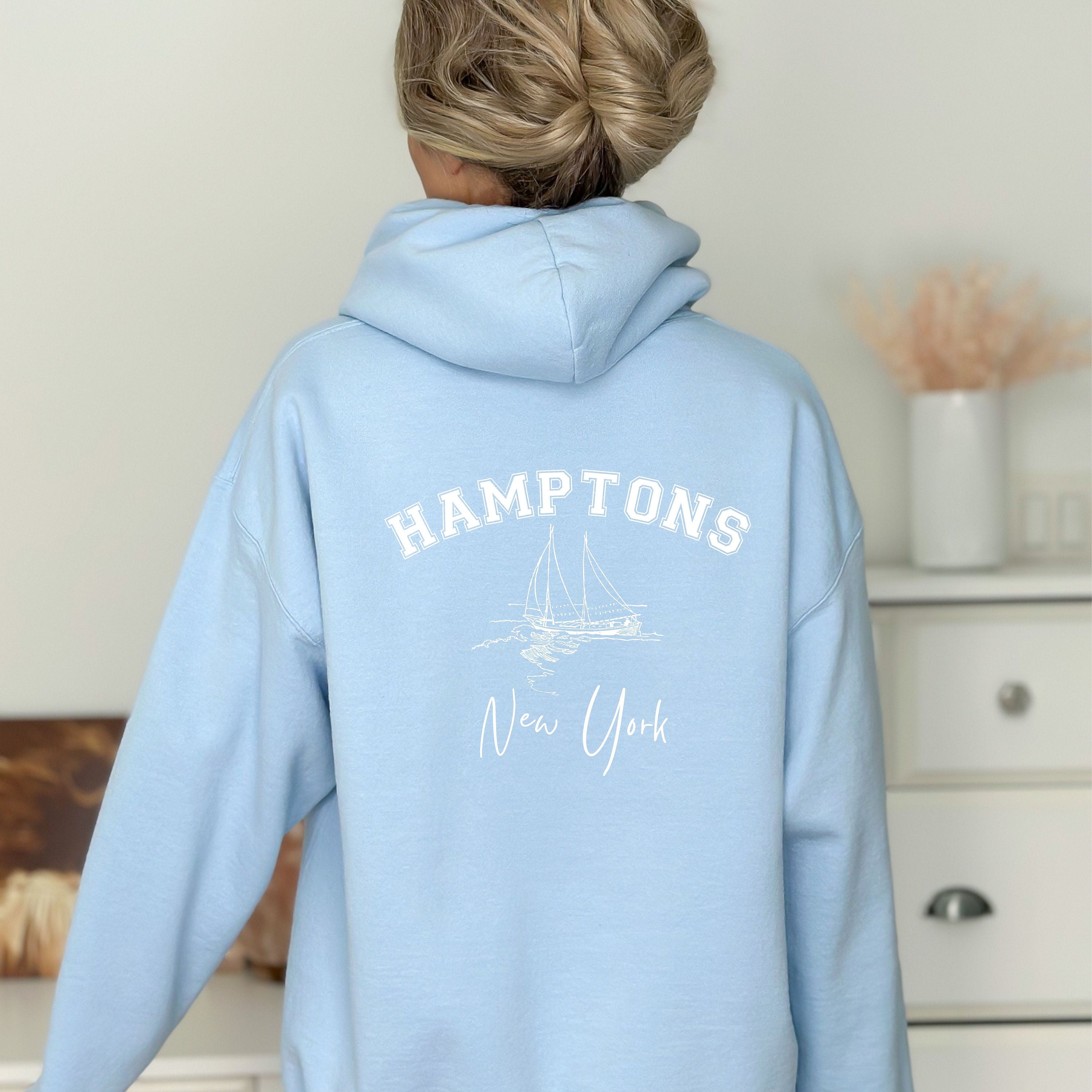 Hamptons New York Hoodie Design Front & Back