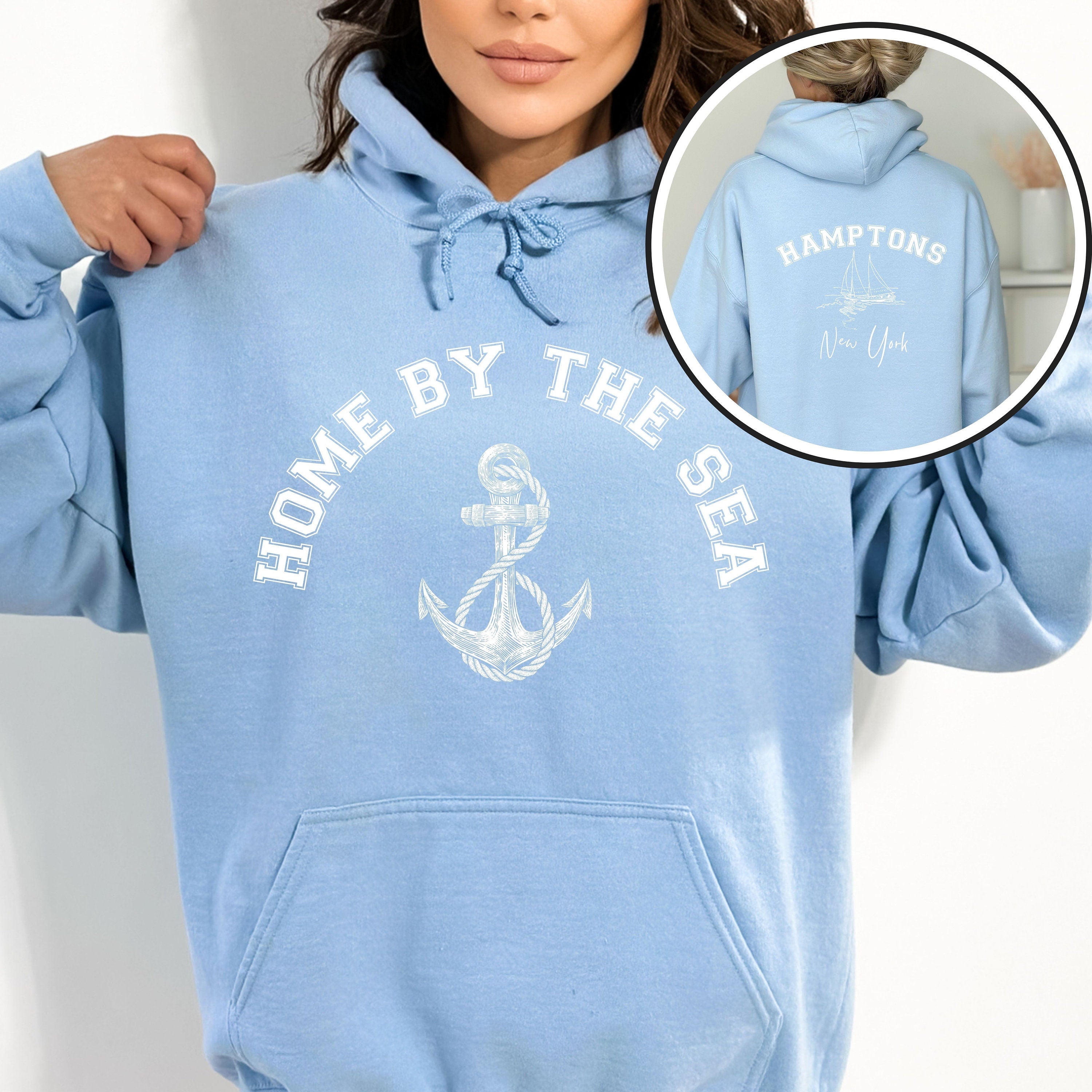 Hamptons New York Hoodie Design Front & Back