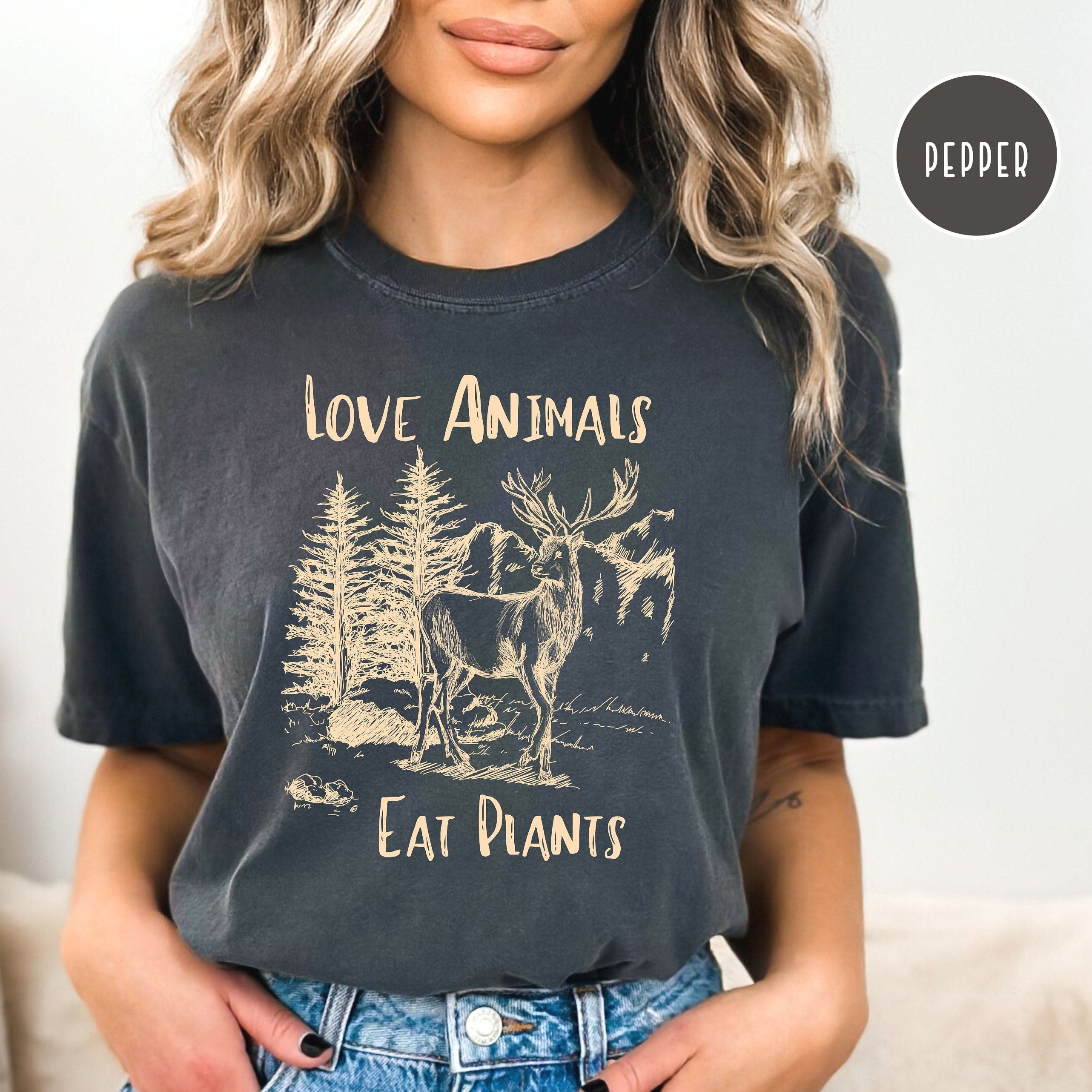 Love Animals Eat Plants Vegetarian Comfort Colors® Gift Tee