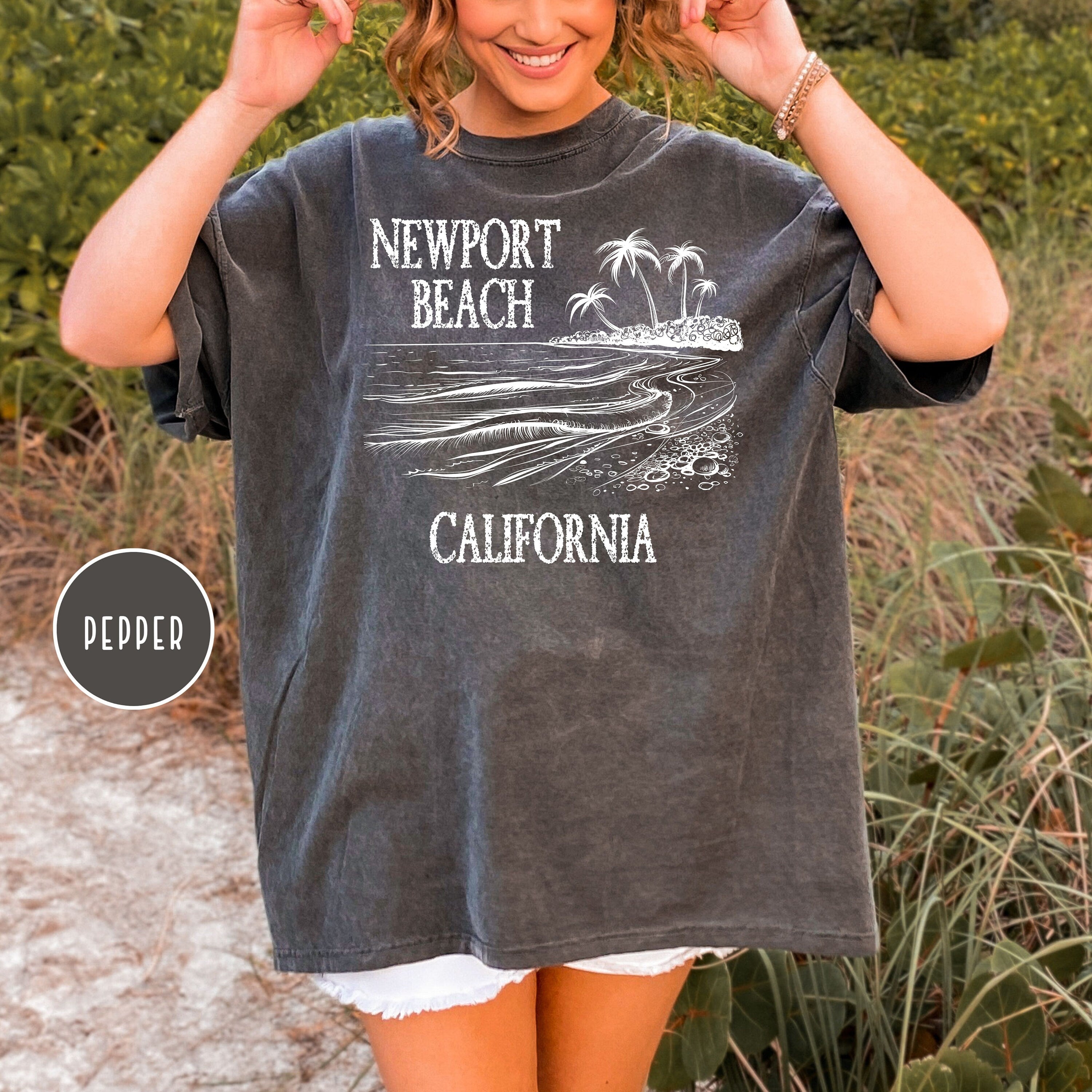 Newport Beach California Grunge Comfort Colors® Tee
