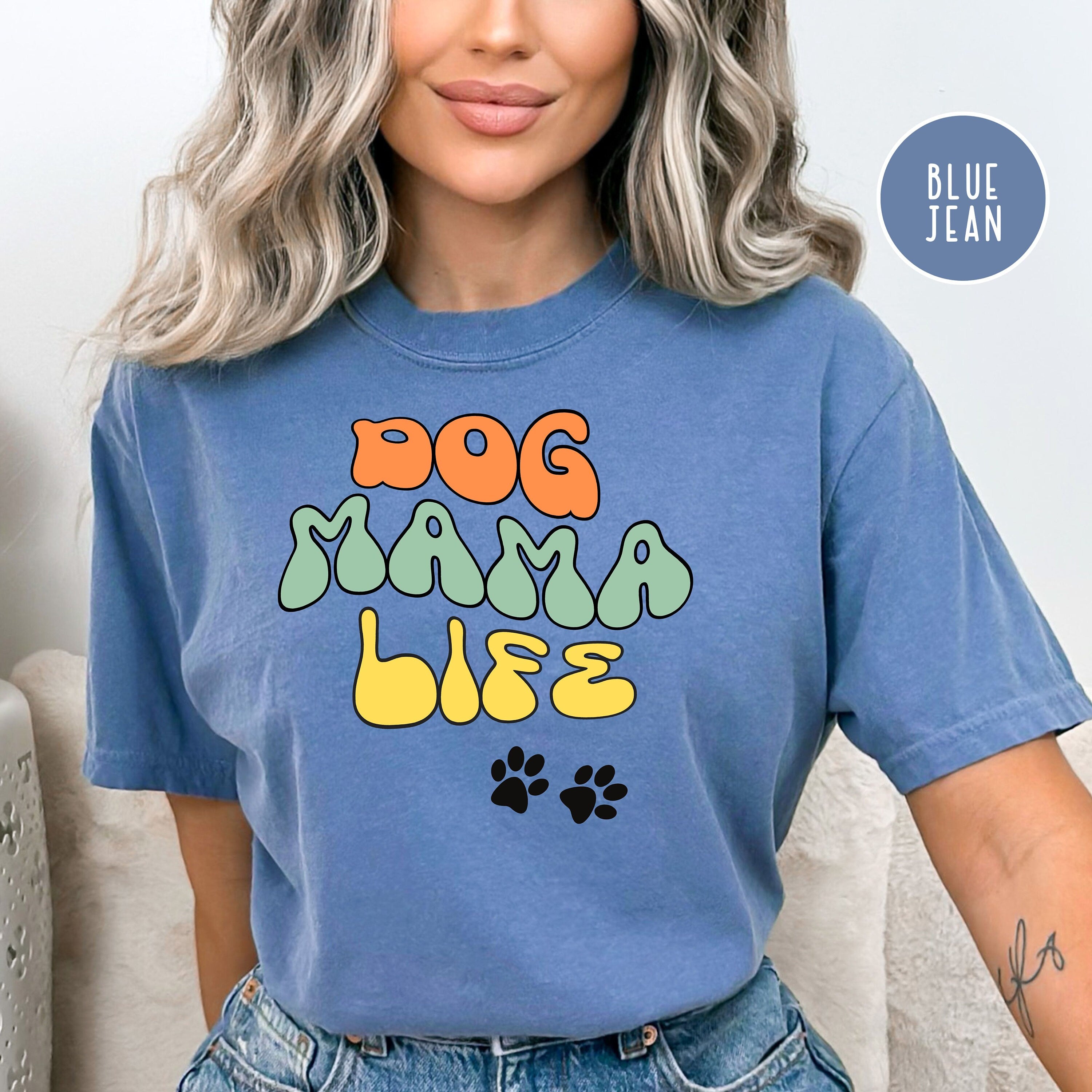 Dog Mama Life Comfort Colors® T-Shirt Gift for Dog Mom