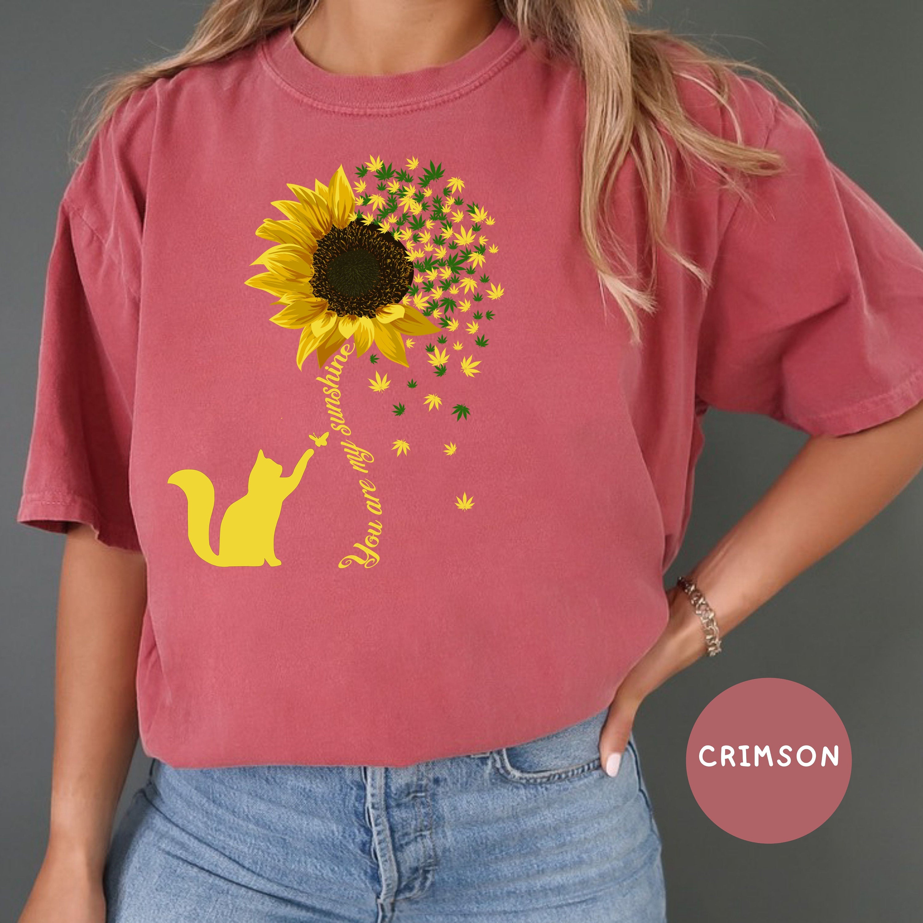 Cat Mom Sunflower Comfort Colors® T-Shirt