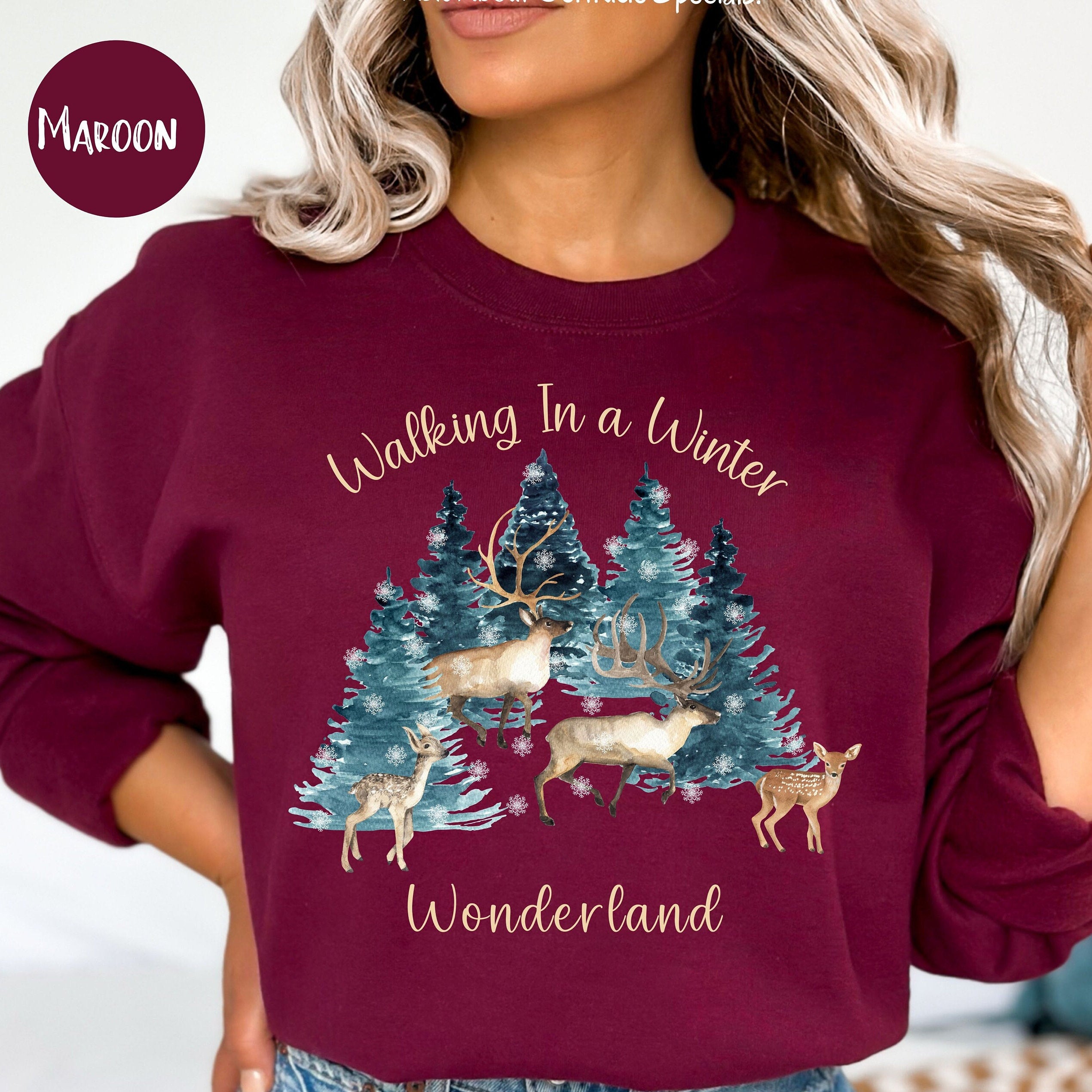 Walking in Winter Wonderland Christmas Sweatshirt