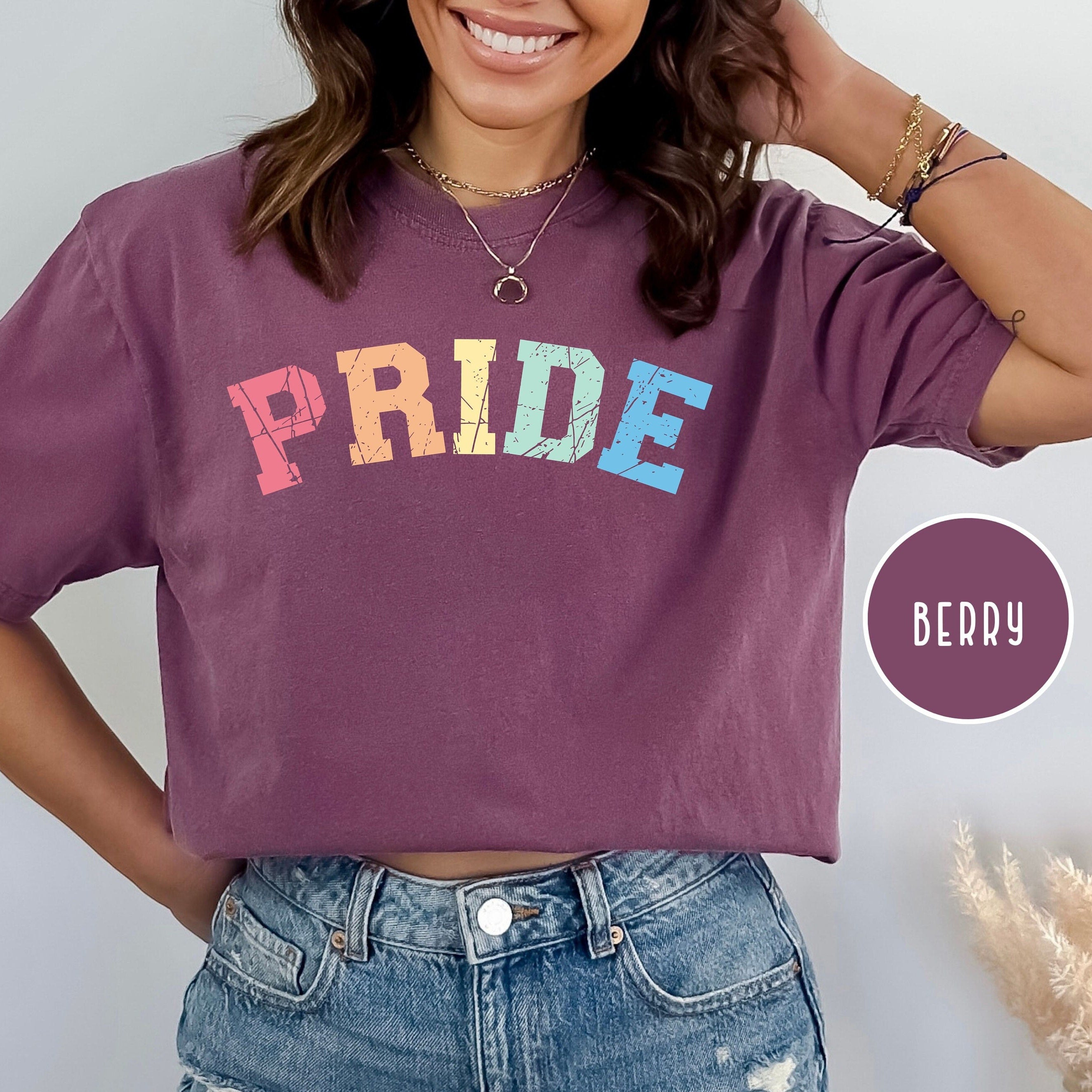 Pride Rainbow Colors Grunge Style Comfort Colors® Tee