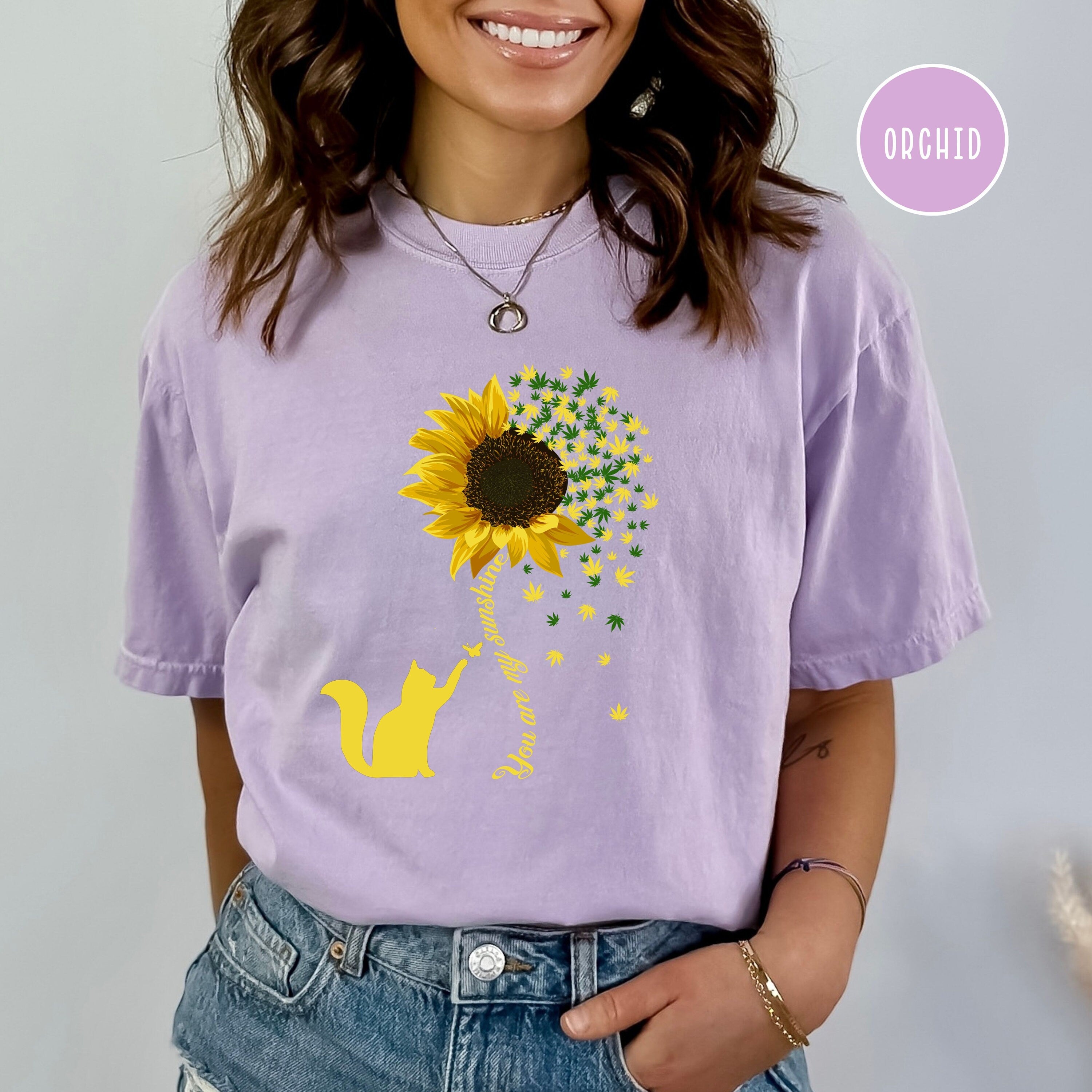 Cat Mom Sunflower Comfort Colors® T-Shirt