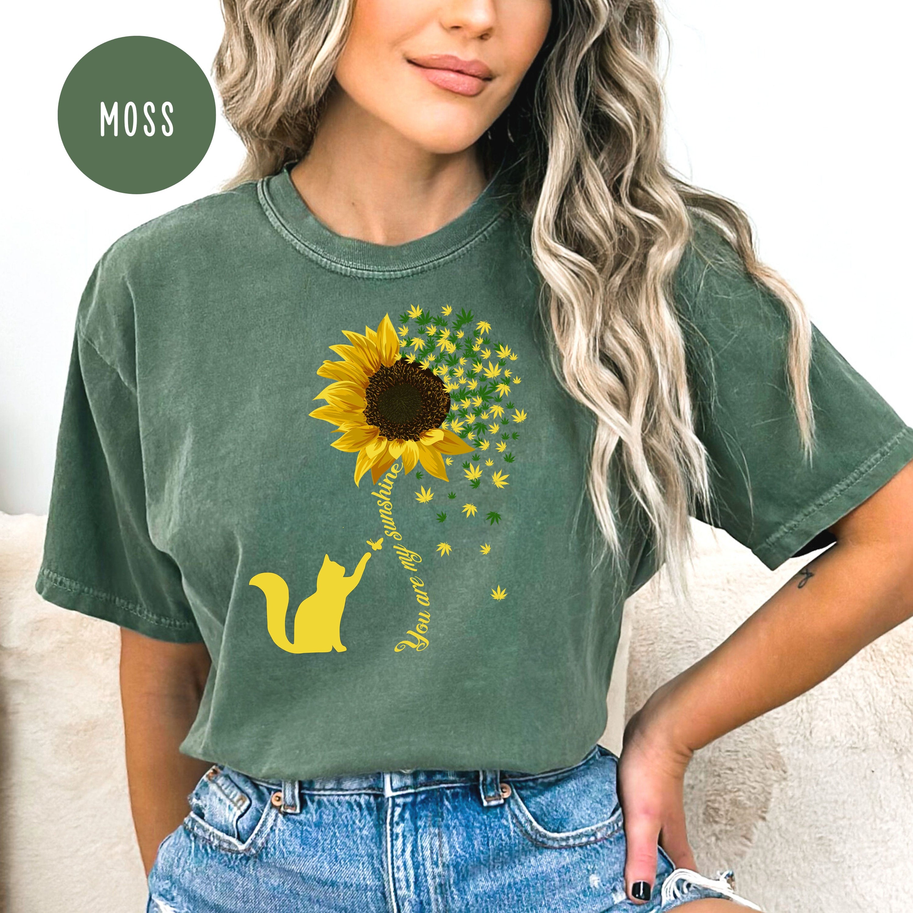 Cat Mom Sunflower Comfort Colors® T-Shirt