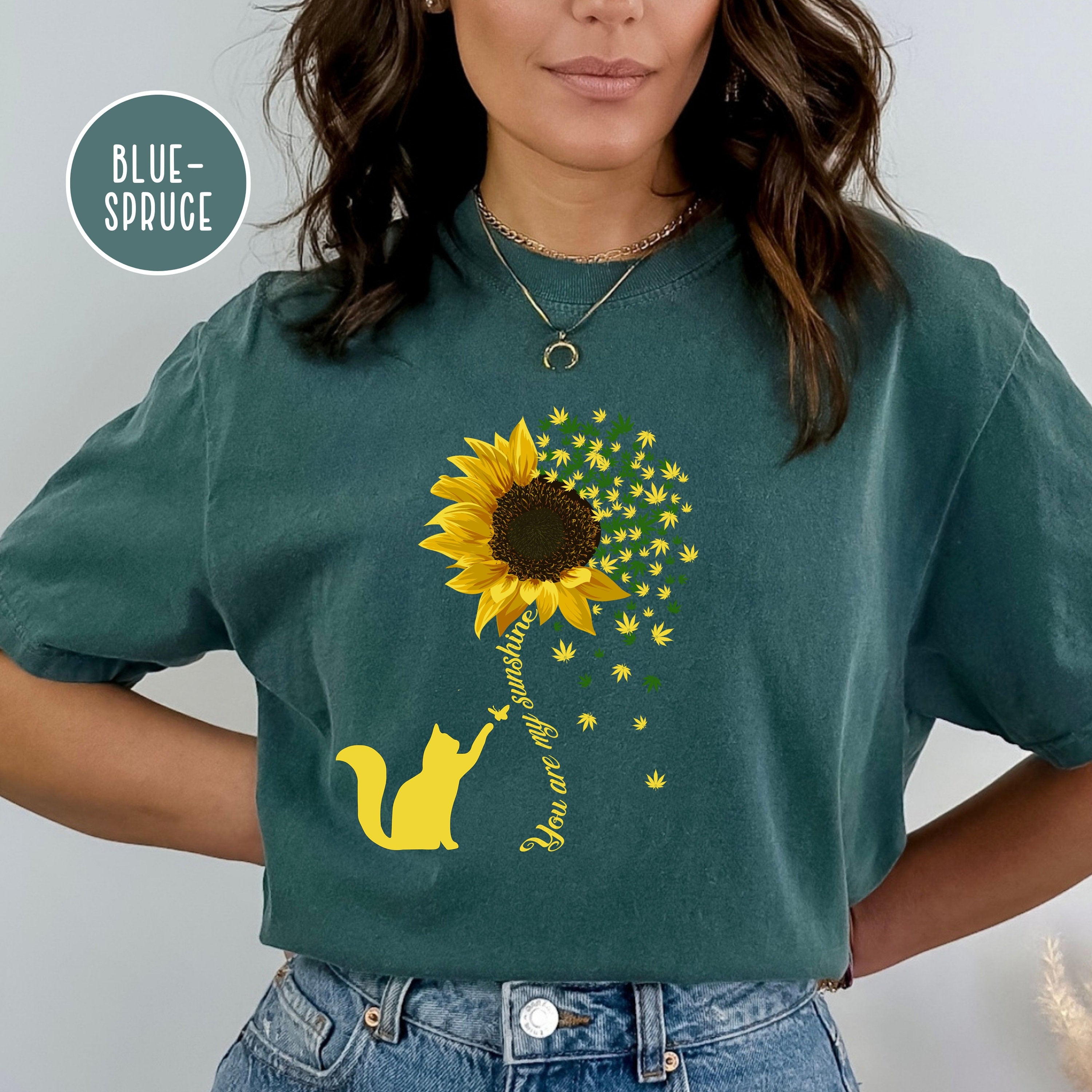 Cat Mom Sunflower Comfort Colors® T-Shirt