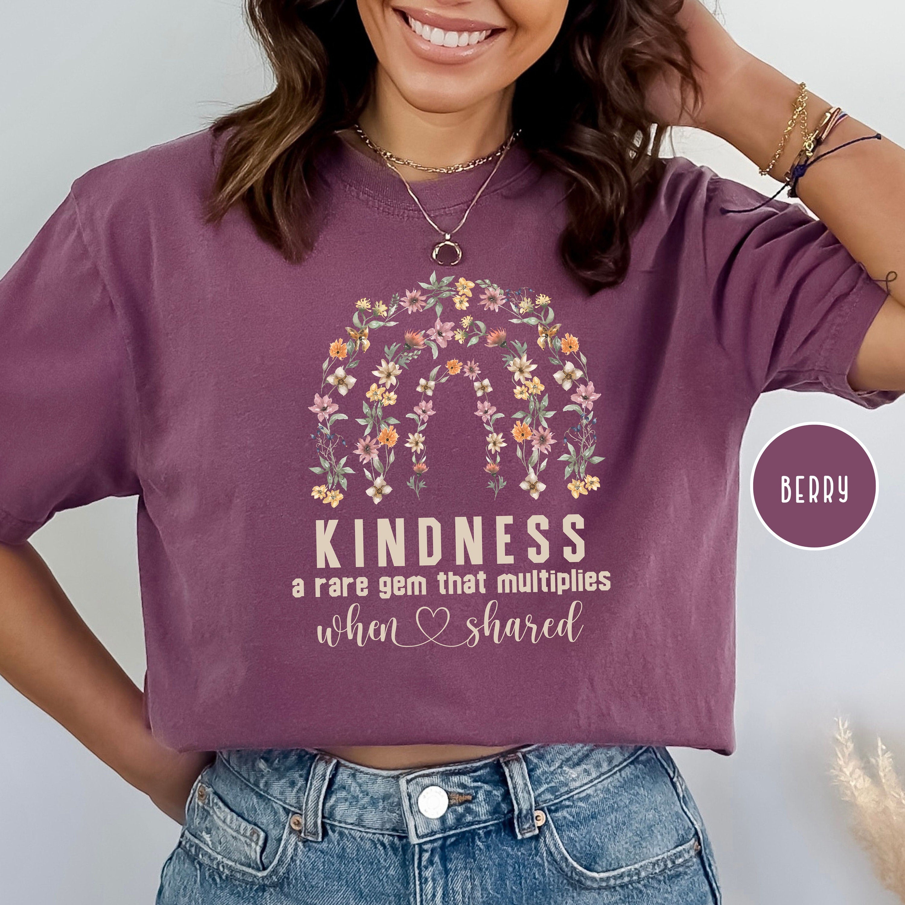 Kindness Floral Comfort Colors® Tee