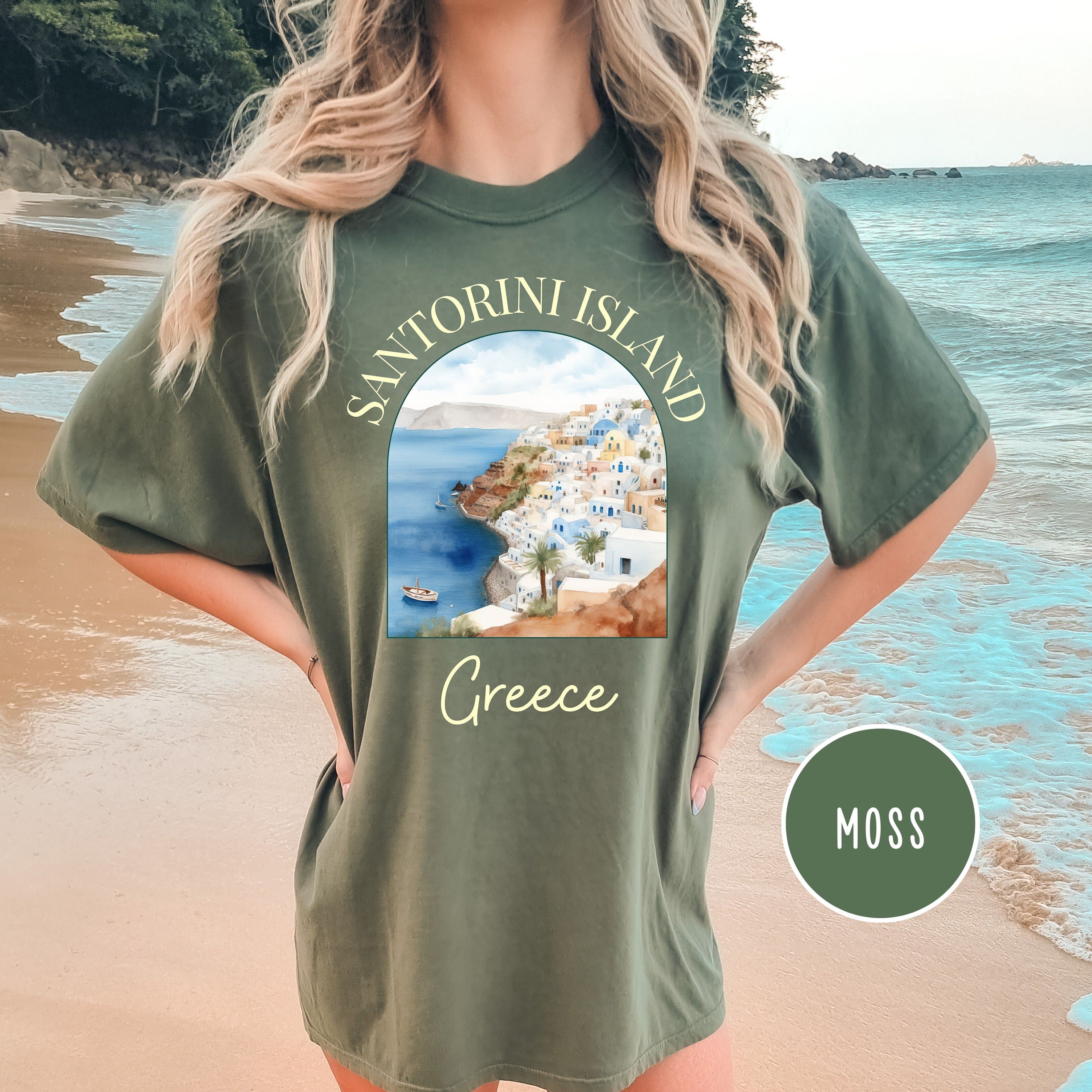 Santorini Island Greece Comfort Colors® Tee