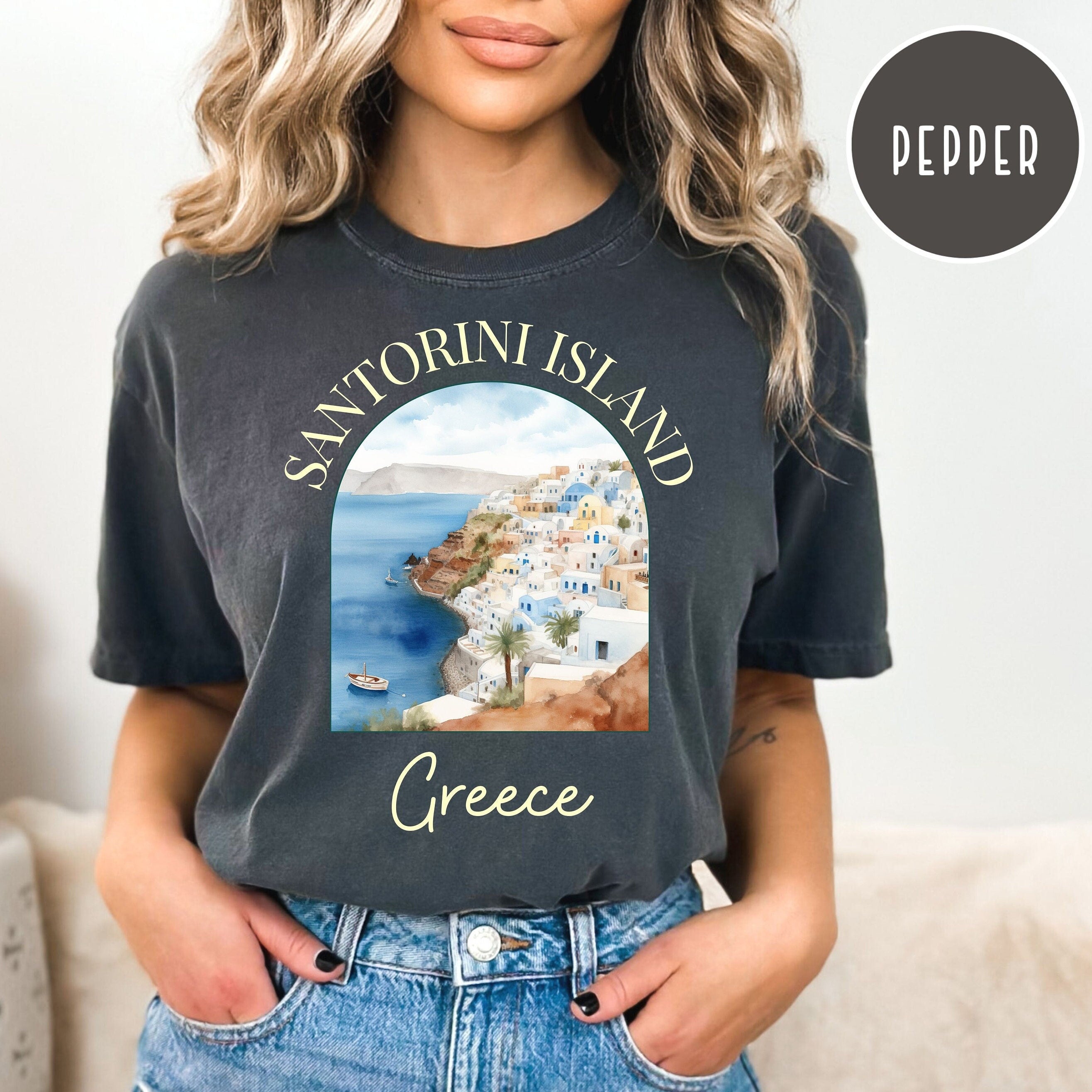 Santorini Island Greece Comfort Colors® Tee