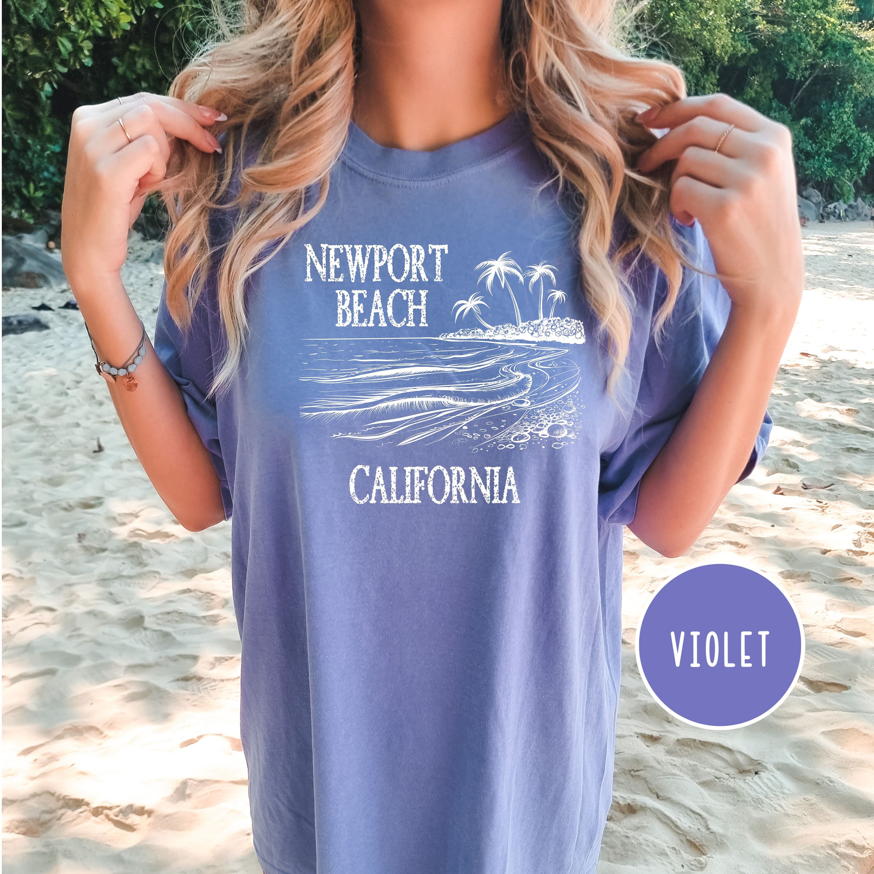 Newport Beach California Grunge Comfort Colors® Tee