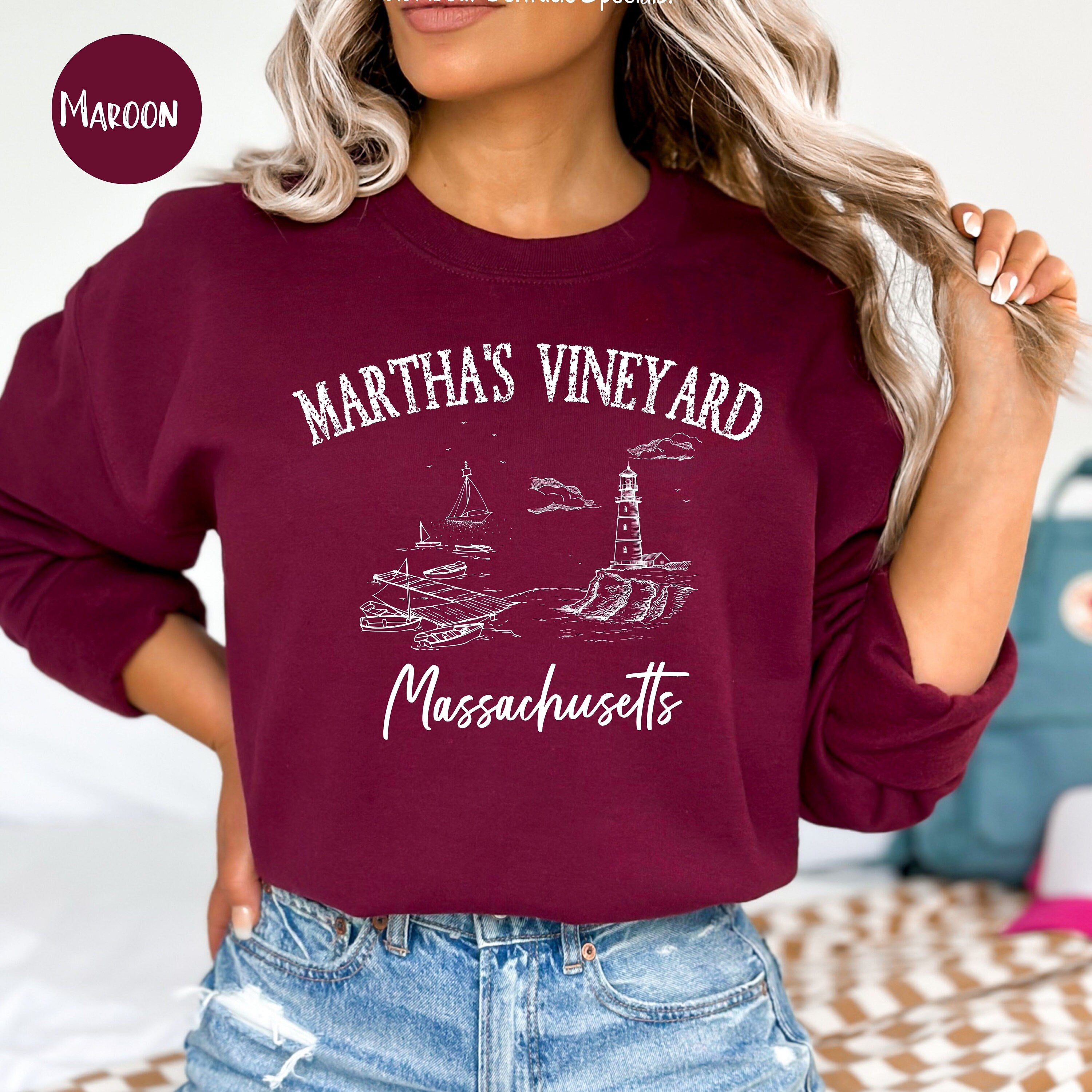 Martha's Vineyard Grunge Style Sweatshirt