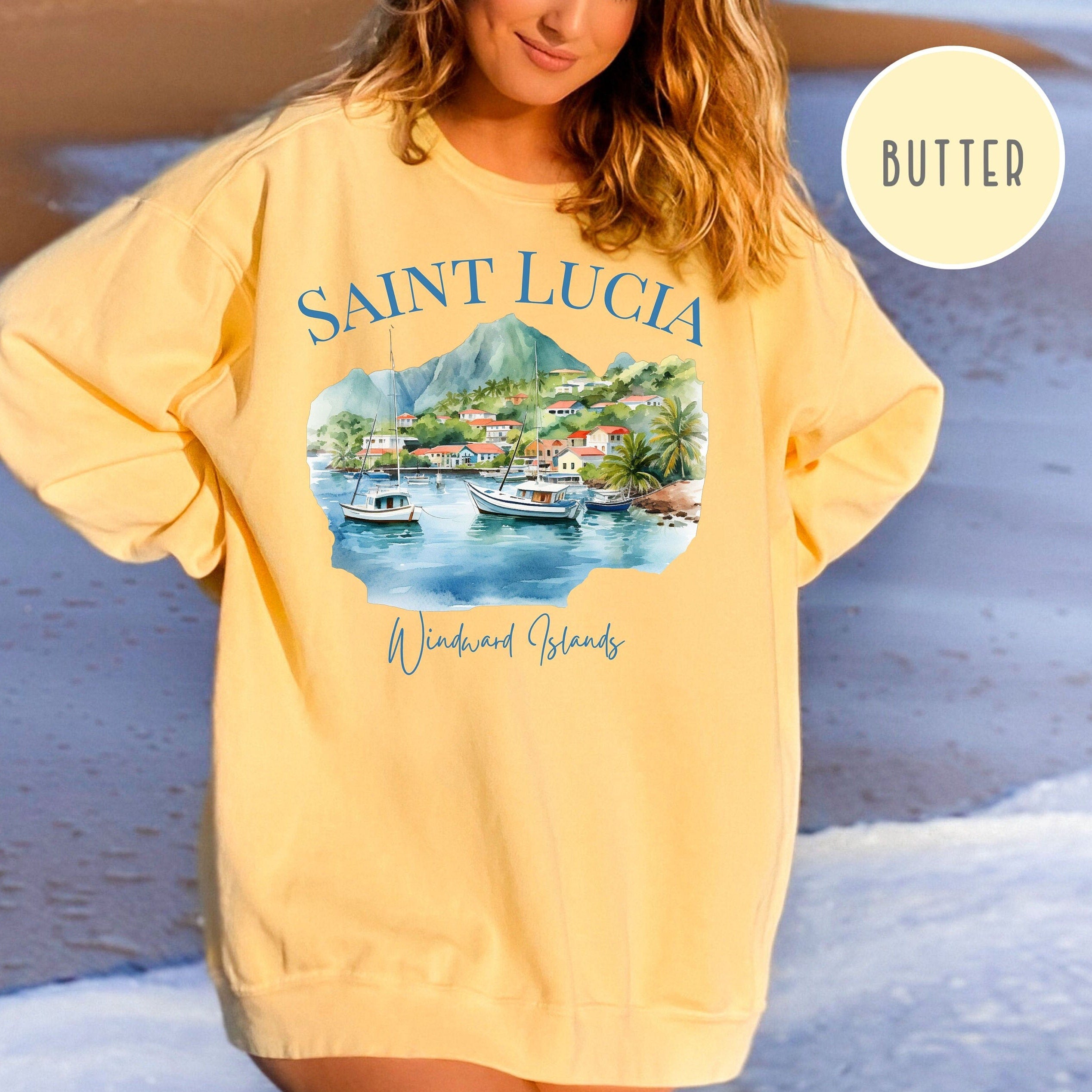 Saint Lucia Windward Island Comfort Colors® Sweatshirt