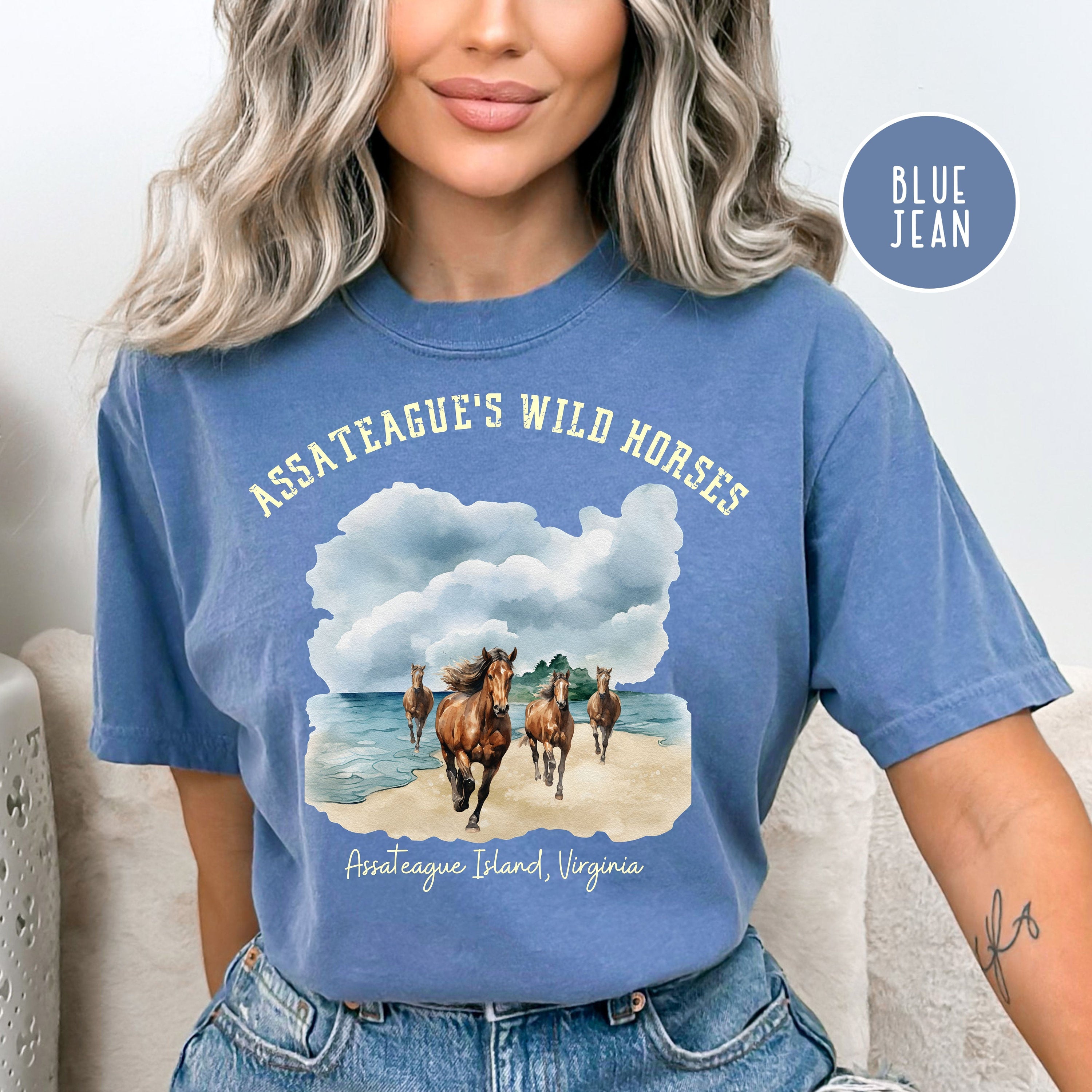 Assateague Island Virginia Wild Horses Comfort Colors® Tee