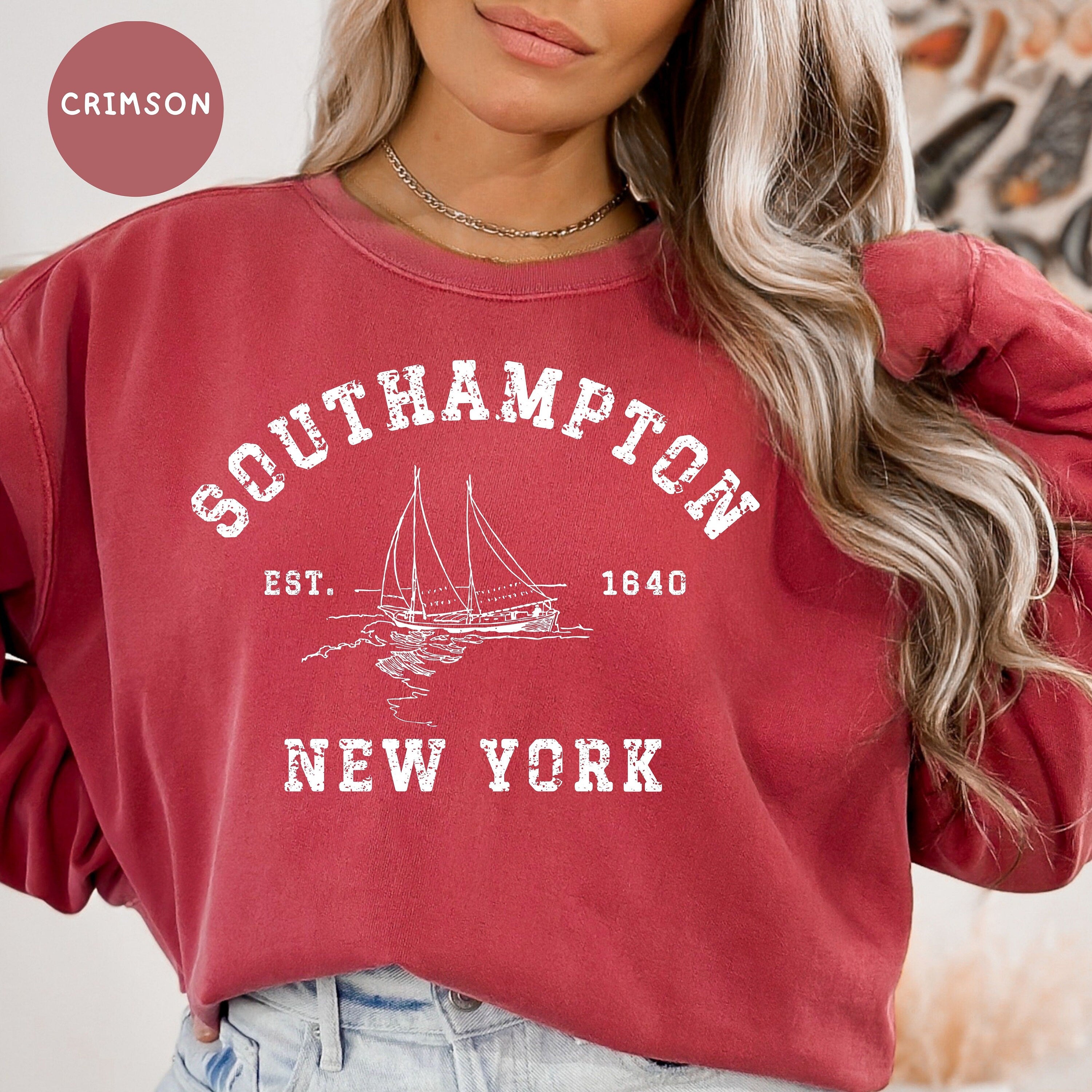 Southampton New York Grunge Style Comfort Colors® Sweatshirt