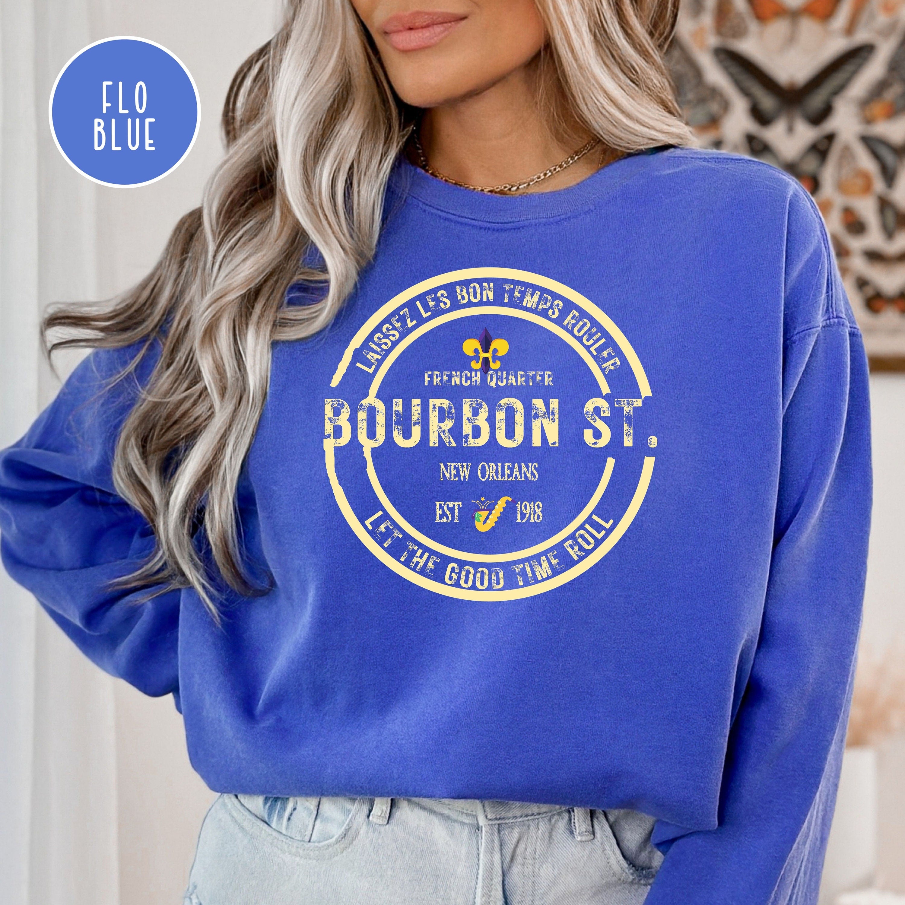 Bourbon Street New Orleans  Comfort Colors® Sweatshirt