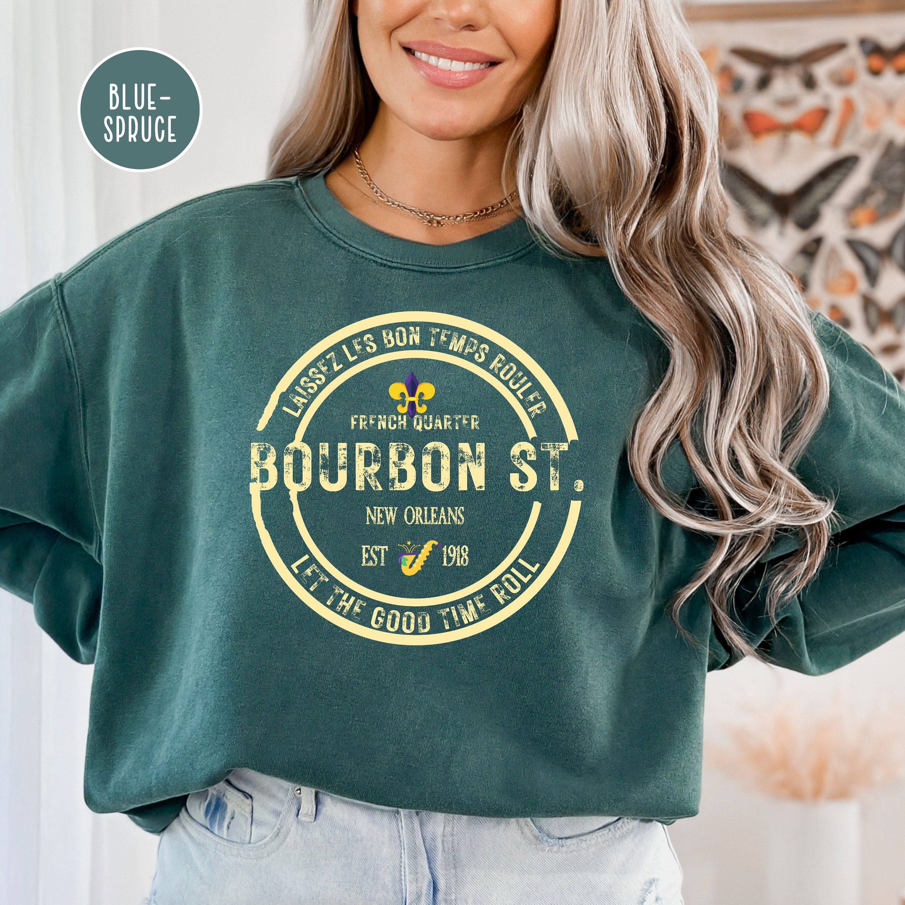 Bourbon Street New Orleans  Comfort Colors® Sweatshirt