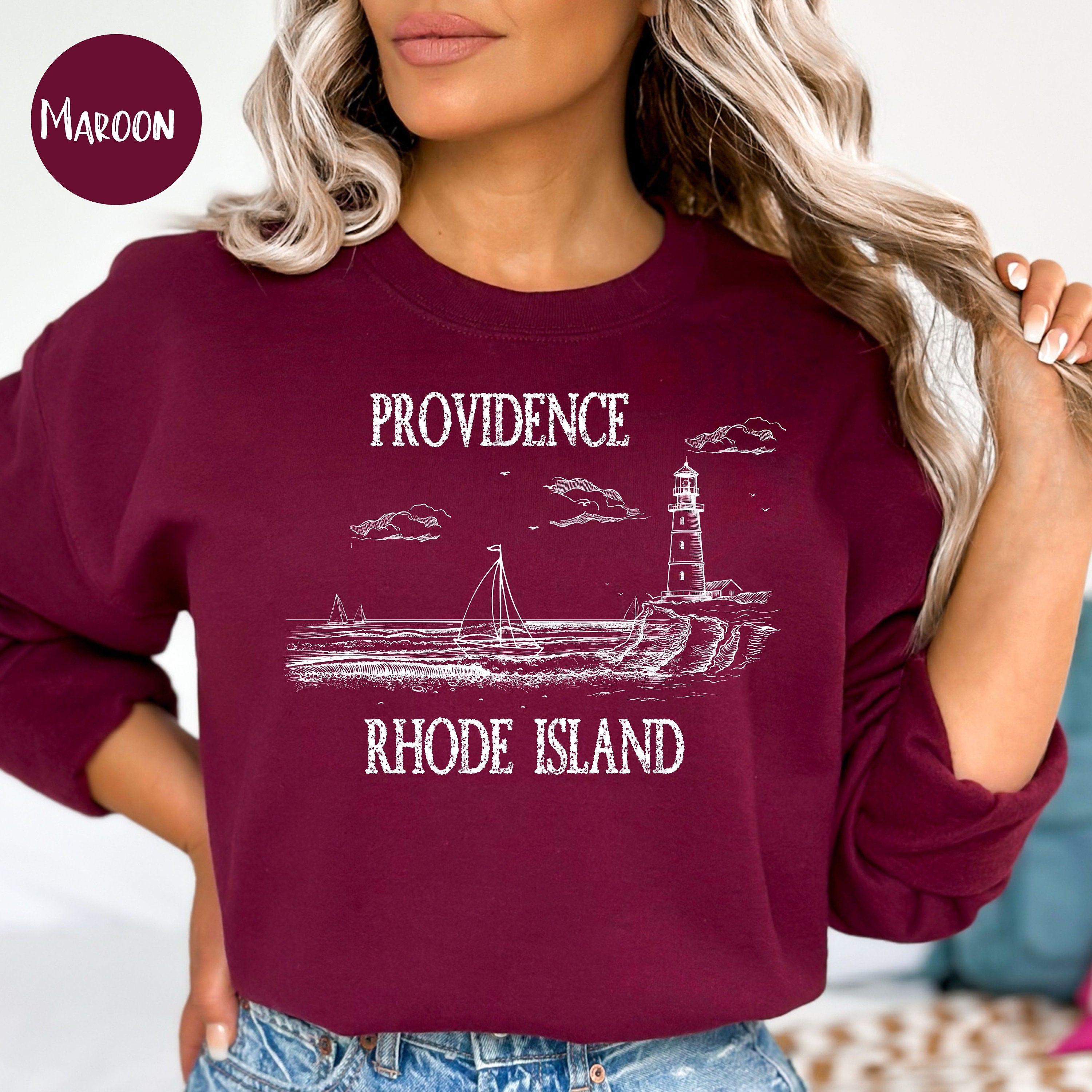 Providence Rhode Island Grunge Style Sweatshirt