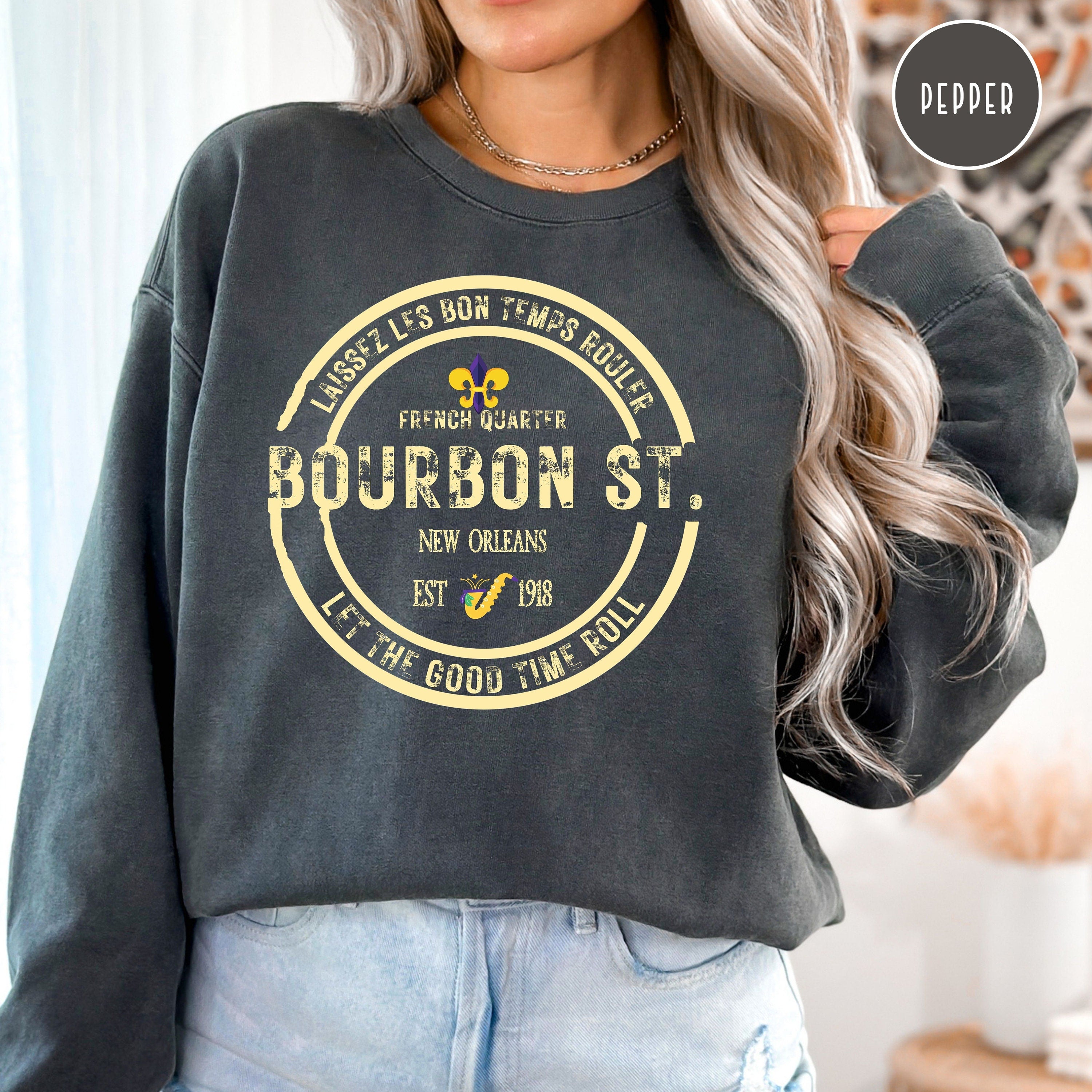 Bourbon Street New Orleans  Comfort Colors® Sweatshirt