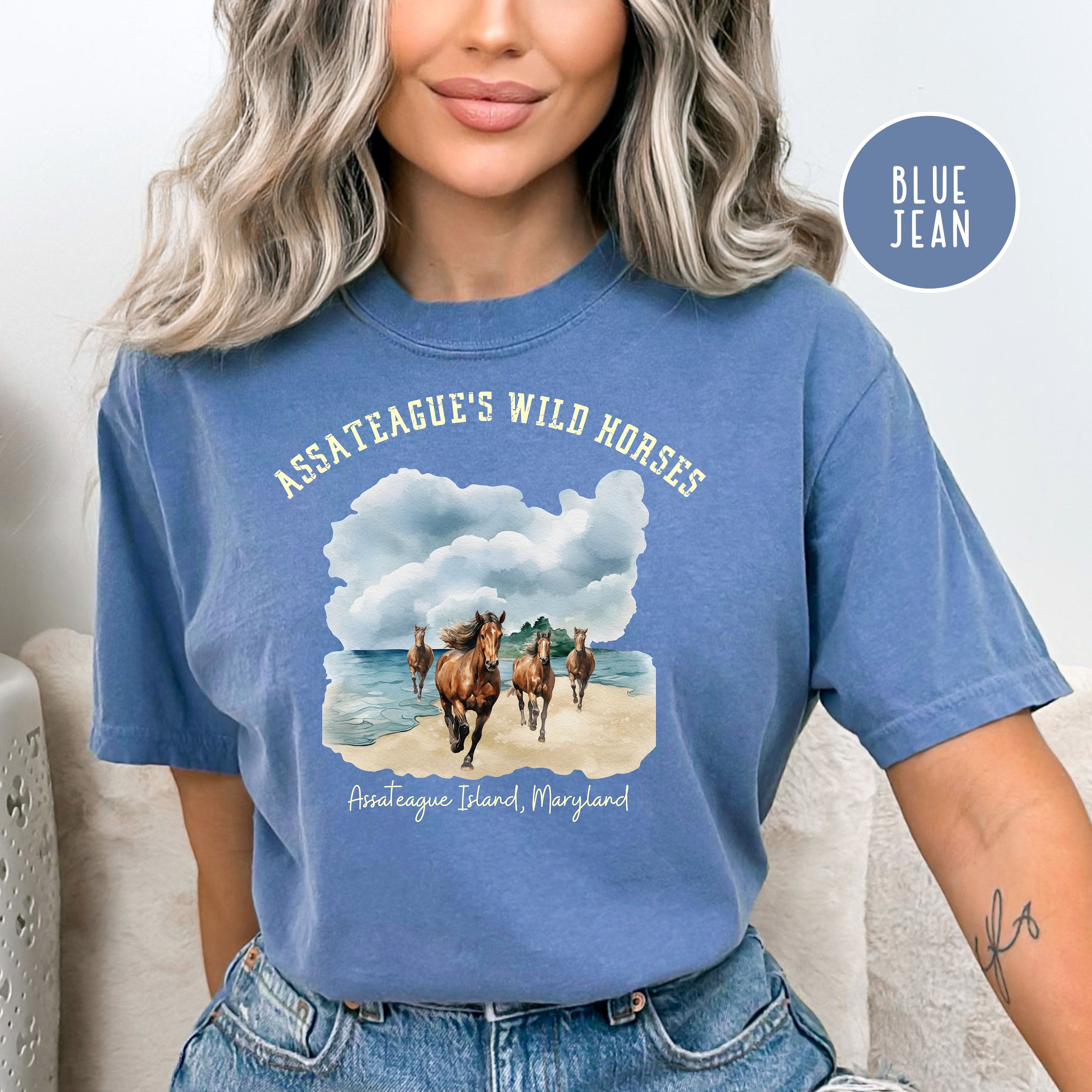 Assateague Island Maryland Wild Horses Comfort Colors® T-Shirt