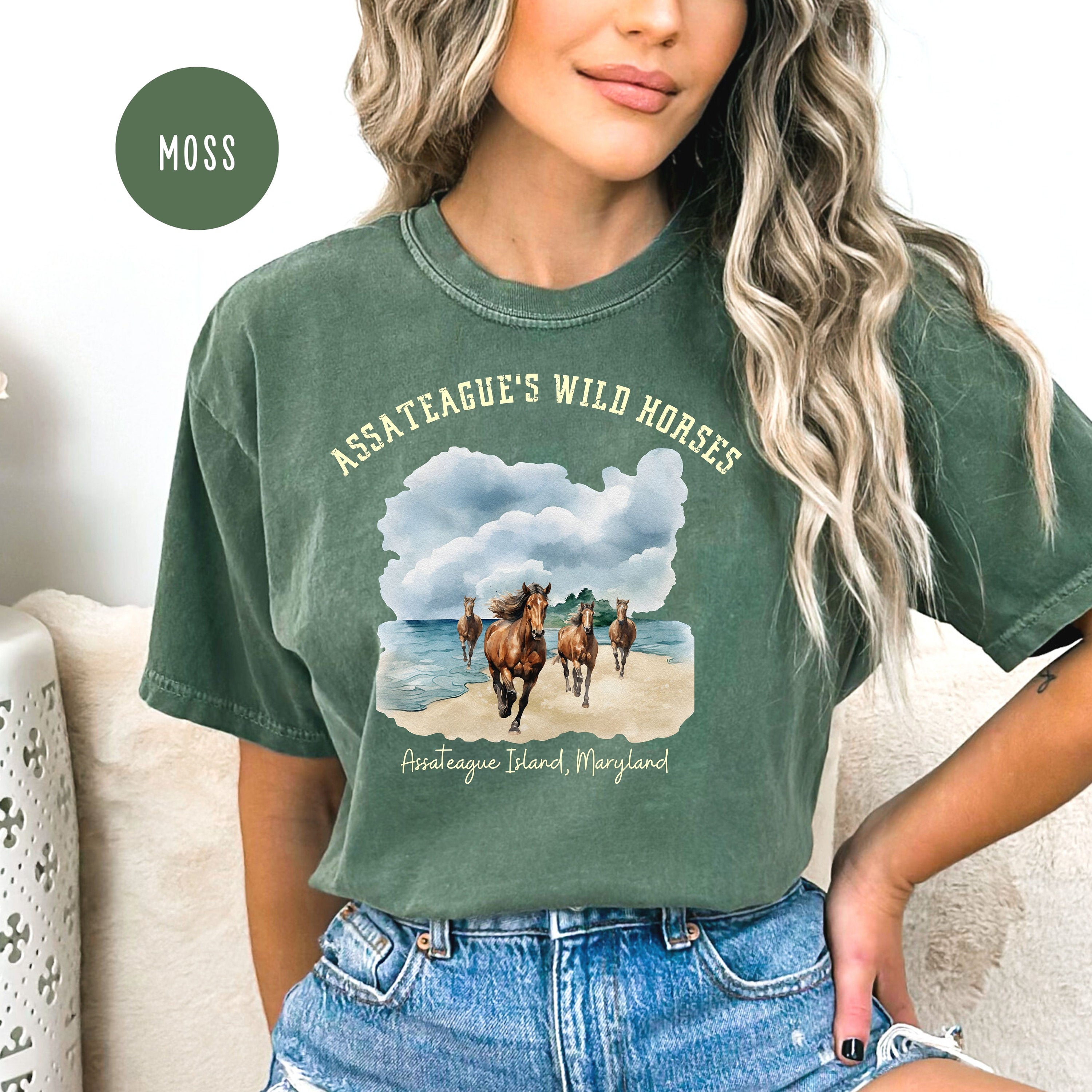 Assateague Island Maryland Wild Horses Comfort Colors® T-Shirt