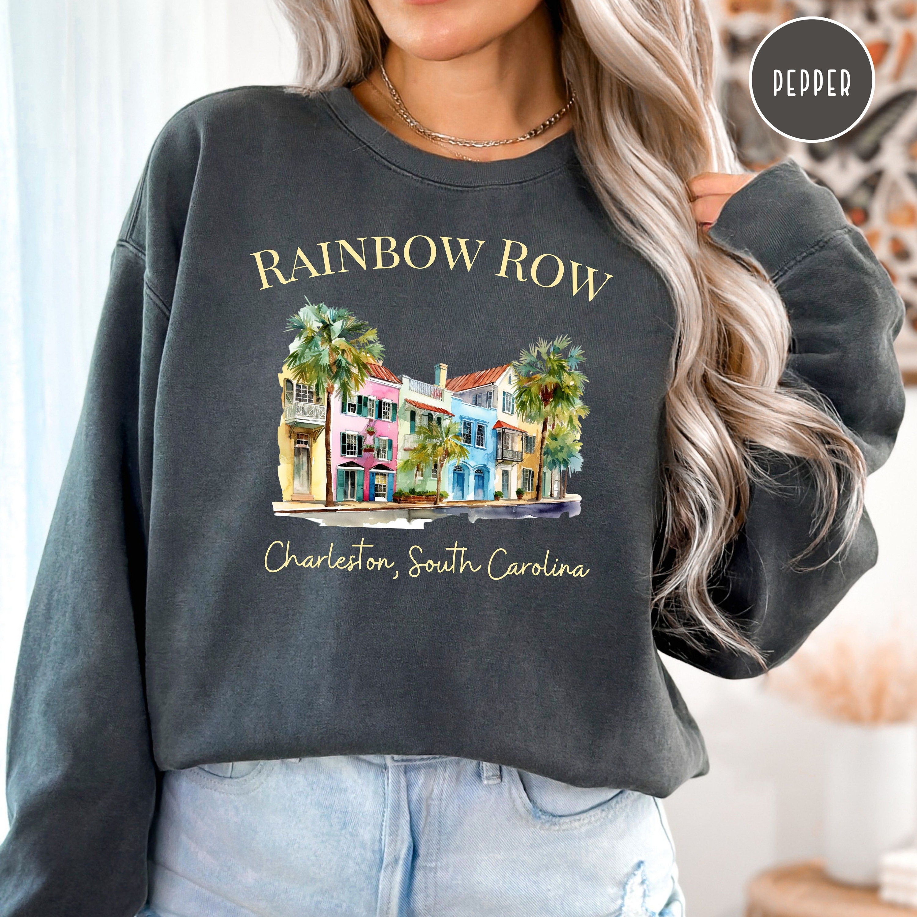 Rainbow Row Charleston South Carolina Comfort Colors® Sweatshirt