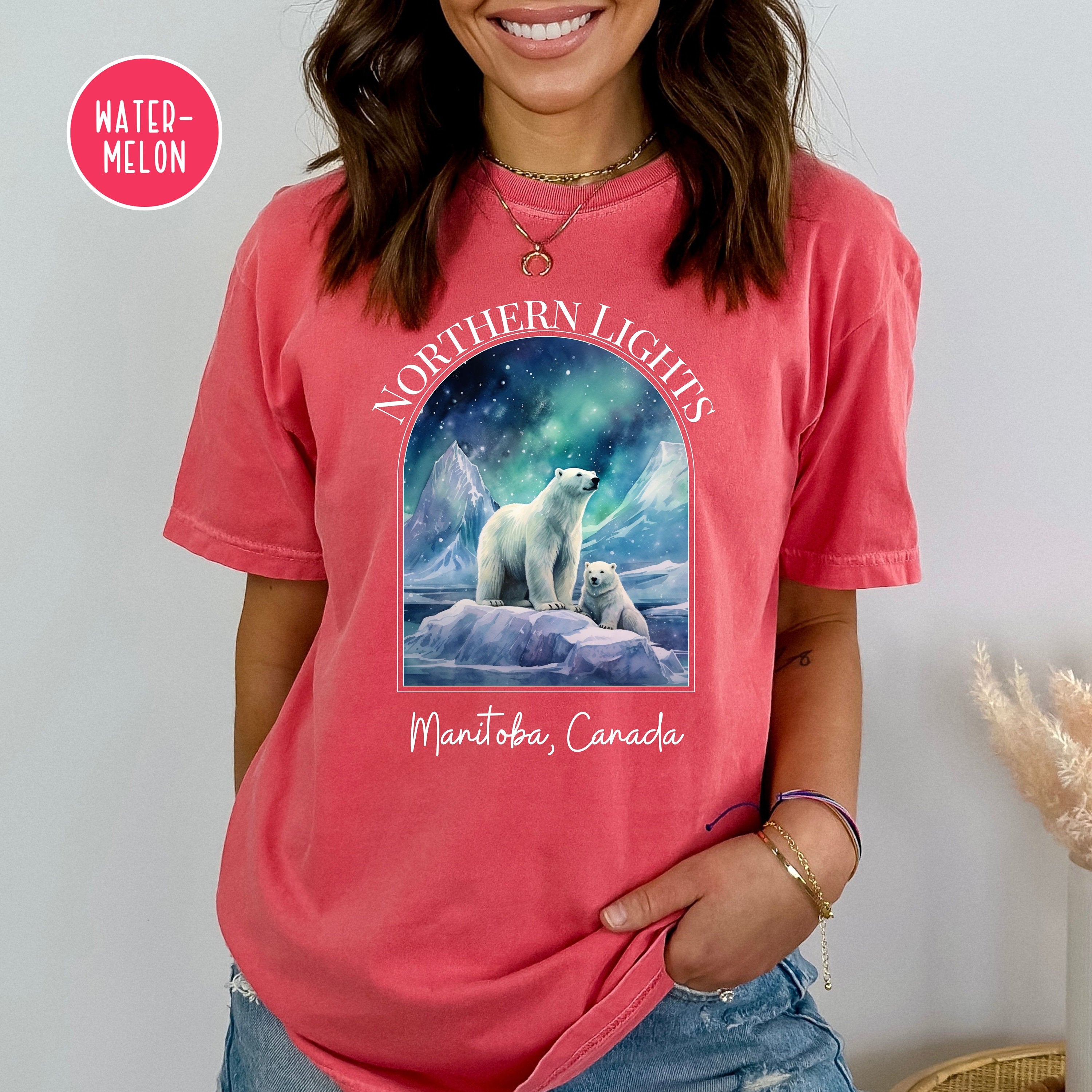 Polar Bear Manitoba Northern Lights Comfort Colors® Tee