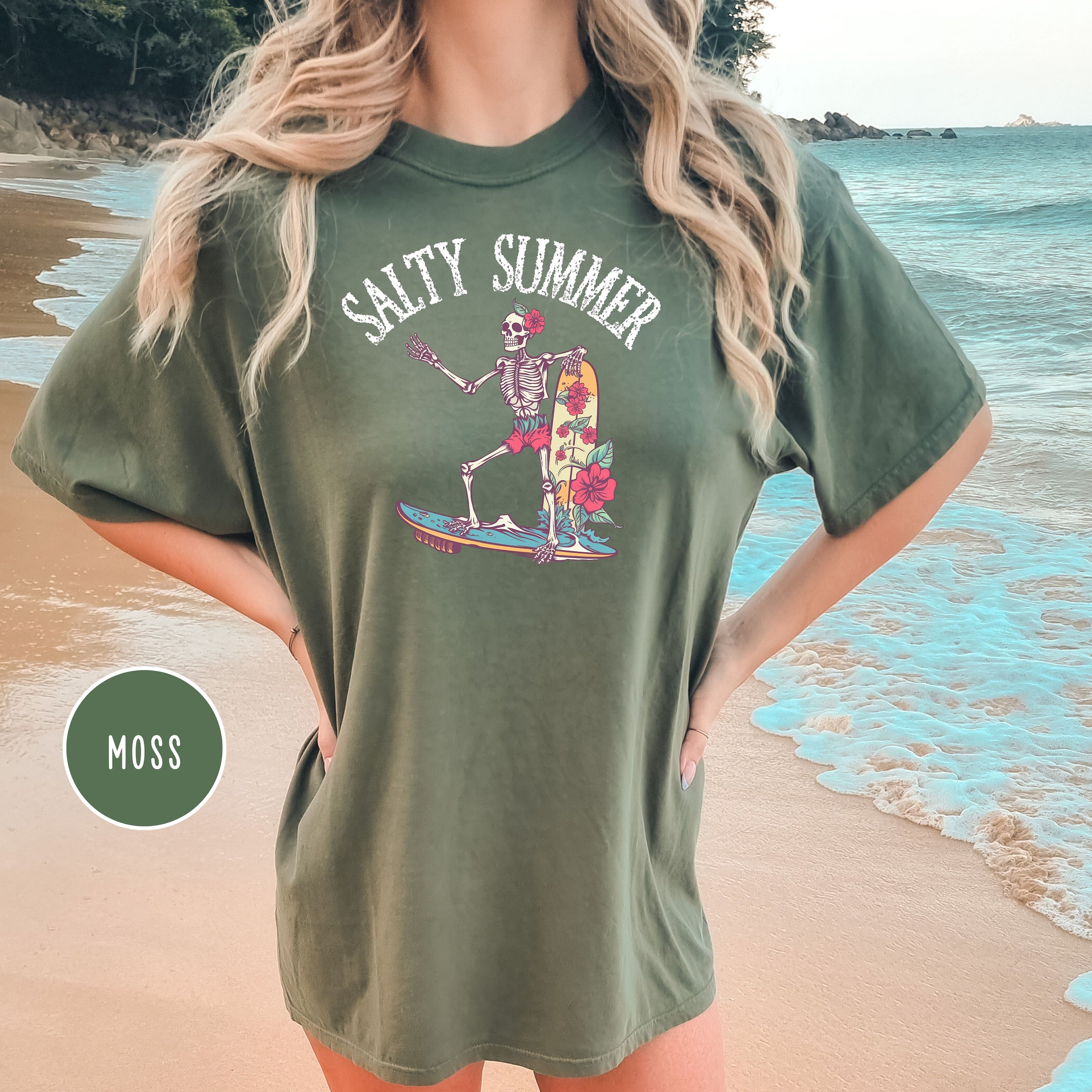 Salty Summer Grunge Comfort Colors Tee