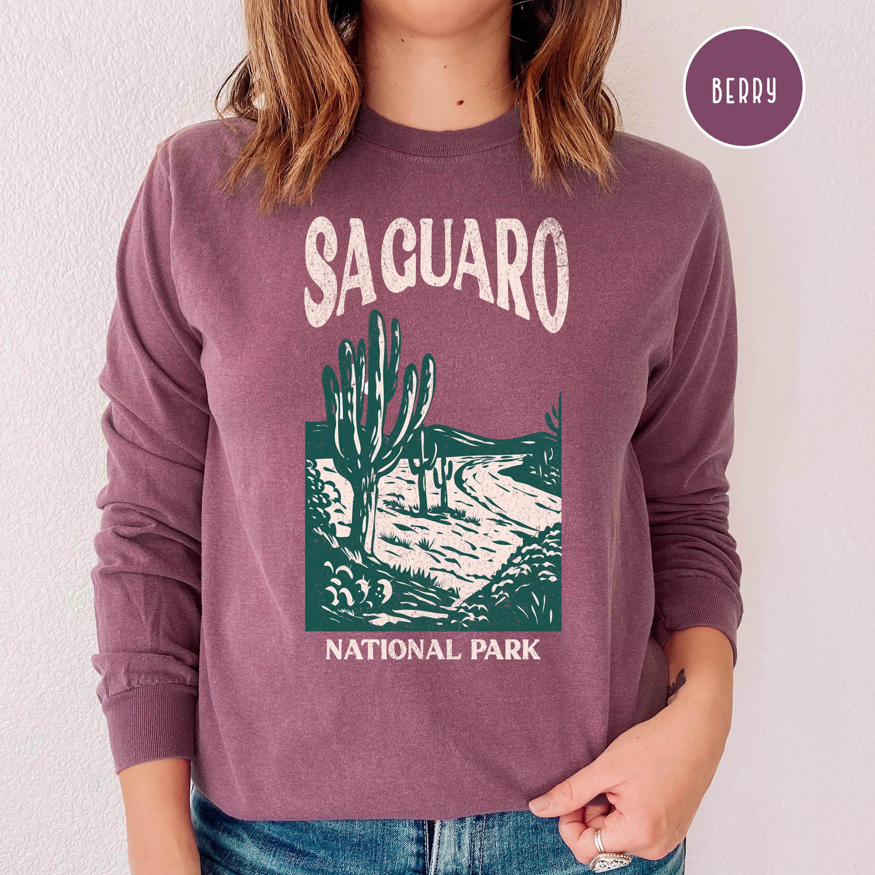 Saguaro National Arizona Park Grunge Style Comfort Colors® Tee