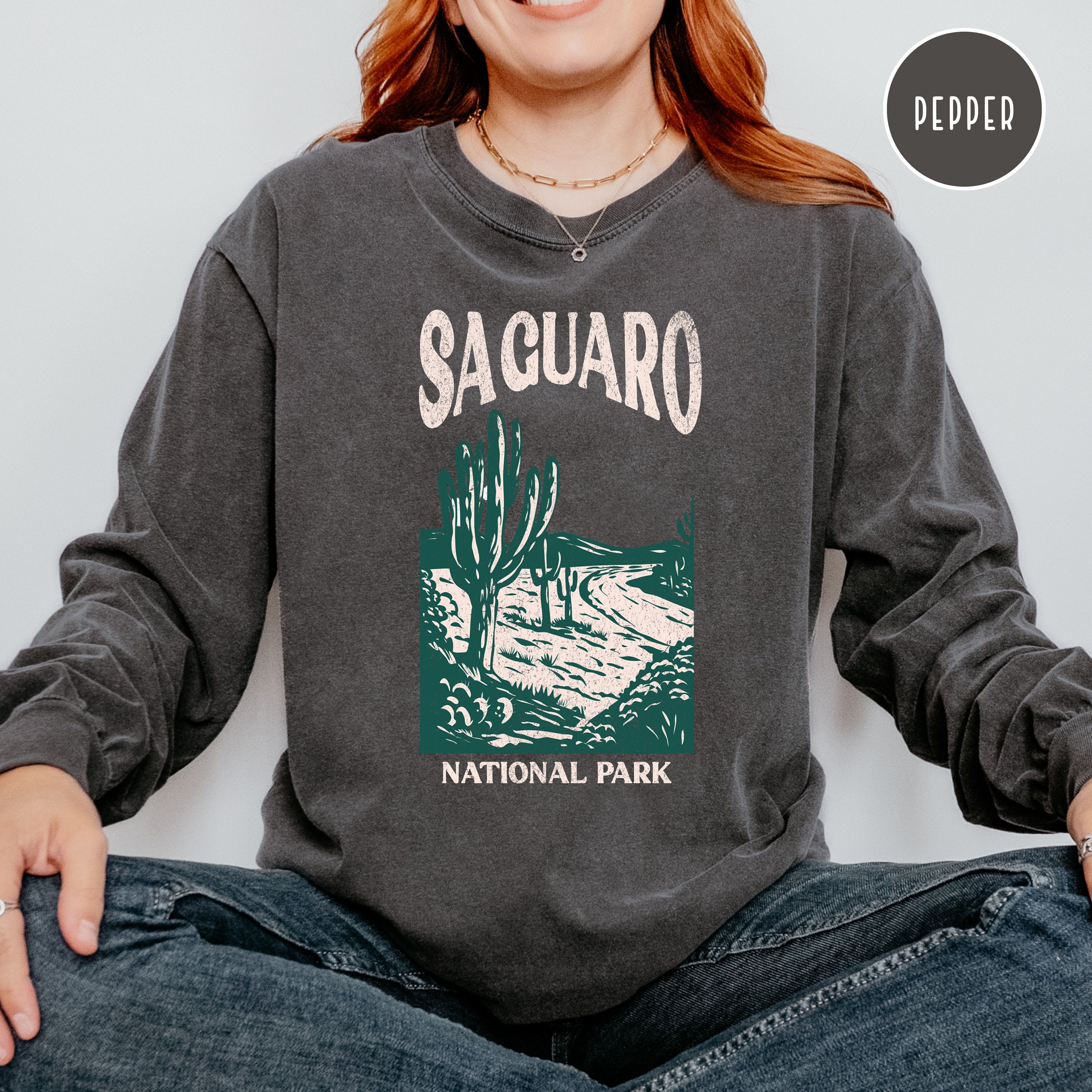 Saguaro National Arizona Park Grunge Style Comfort Colors® Tee